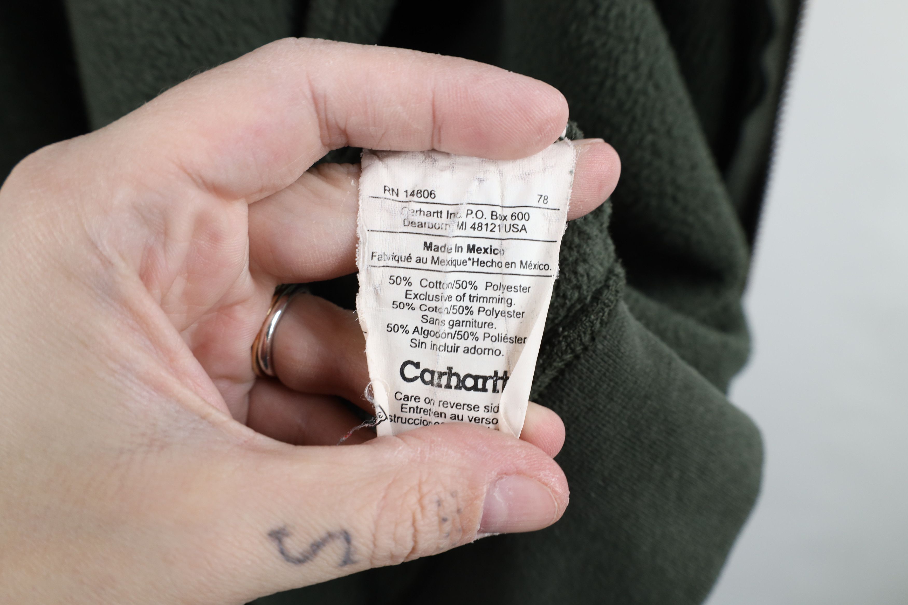 Carhartt Vintage Carhartt Spell Full Zip Hoodie Sweatshirt Green Size US L / EU 52-54 / 3 - 12 Thumbnail