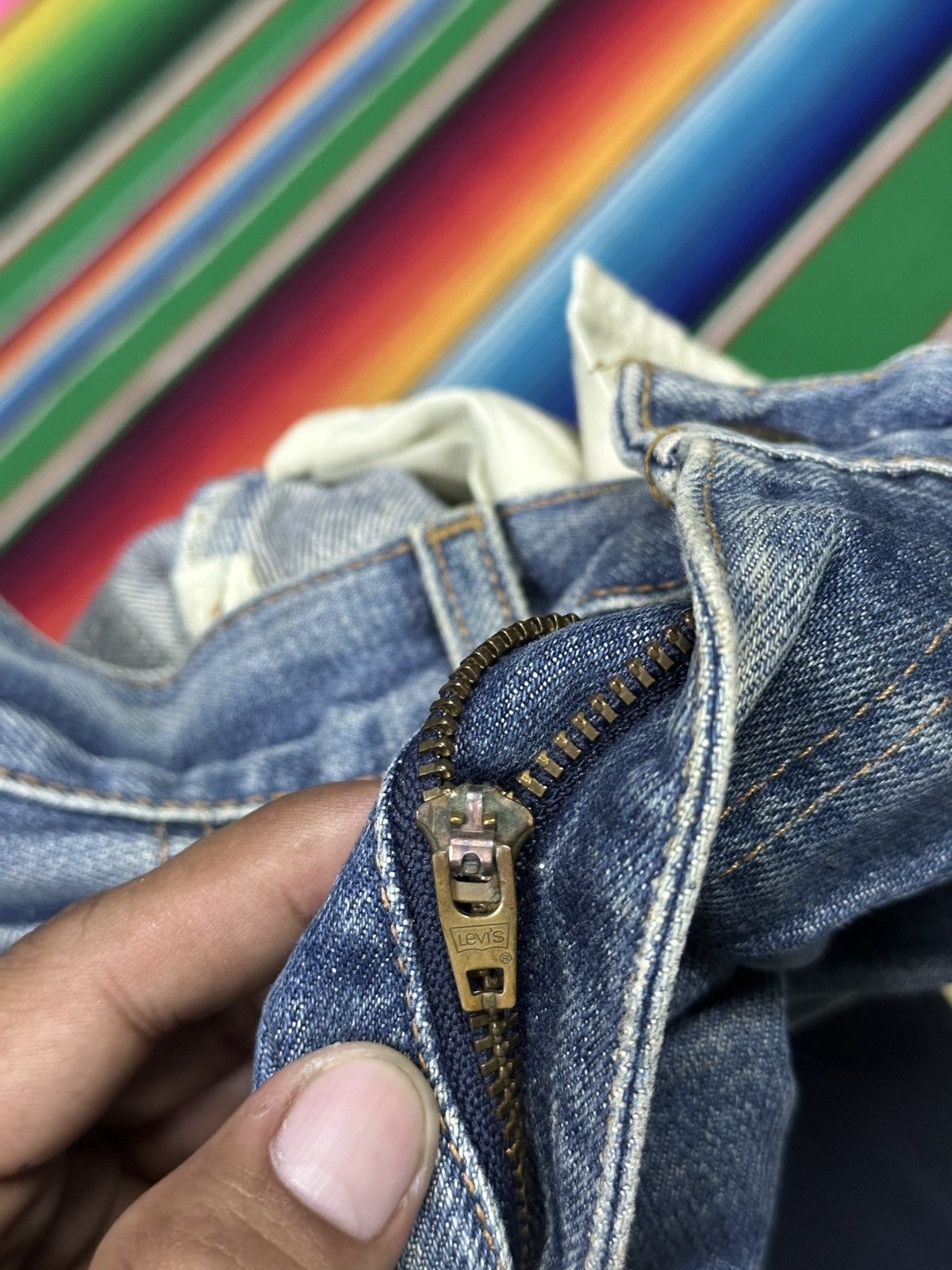 Levi's Vintage Levis💥 Flare Distress Denim Levis 517 Bootcut💥 Size US 30 / EU 46 - 8 Thumbnail