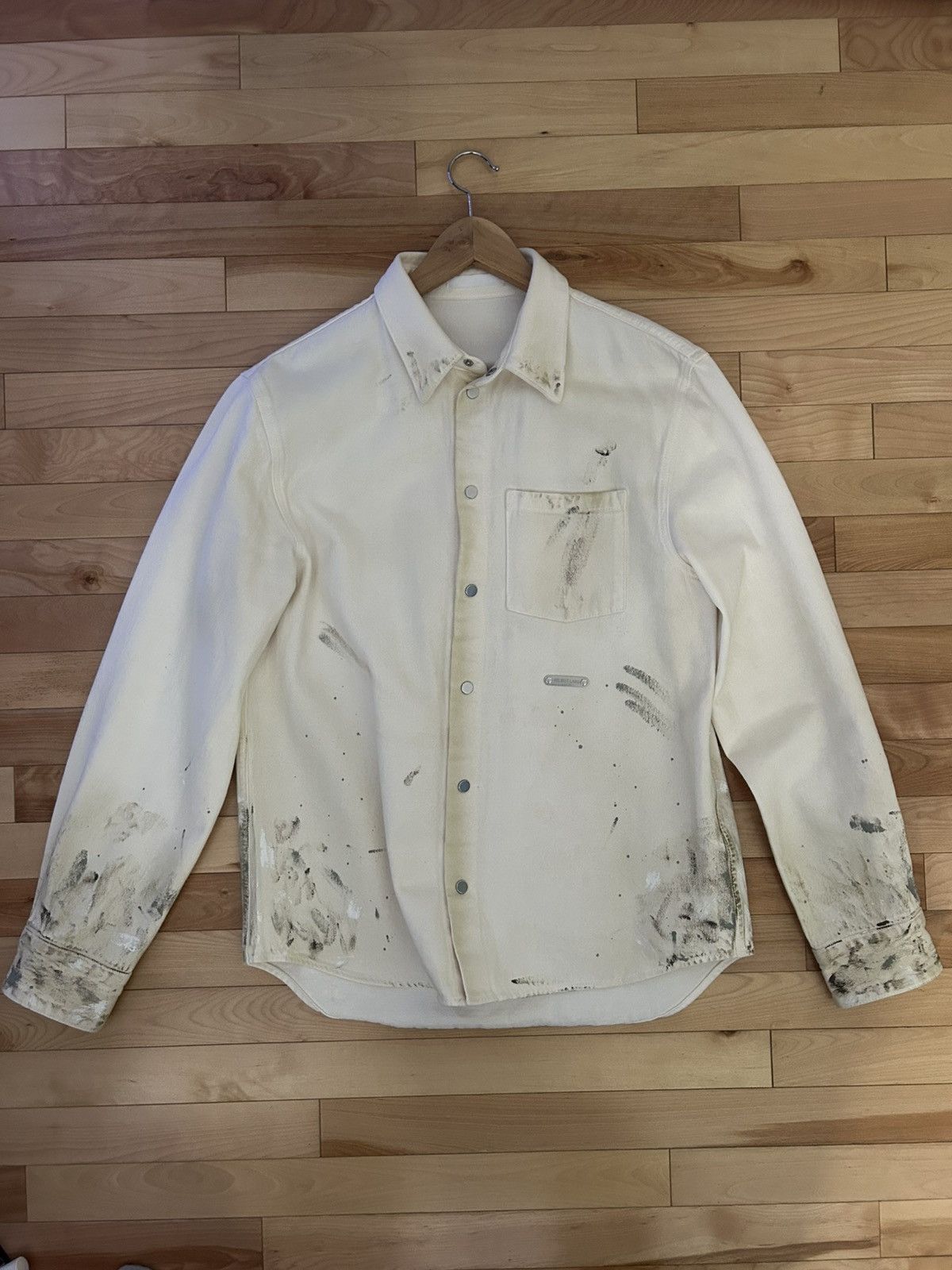 Helmut Lang Helmut Lang Ecru Denim Shirt Size US M / EU 48-50 / 2 - 1 Thumbnail