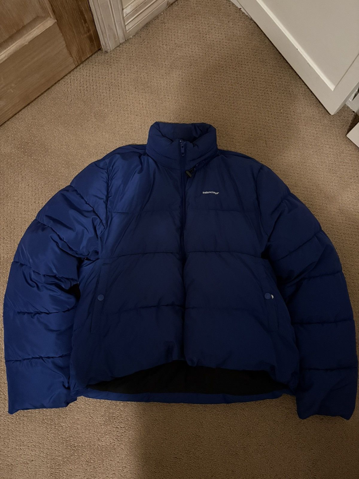 Balenciaga Balenciaga Blue C Shape Puffer Jacket Size US M / EU 48-50 / 2 - 1 Thumbnail