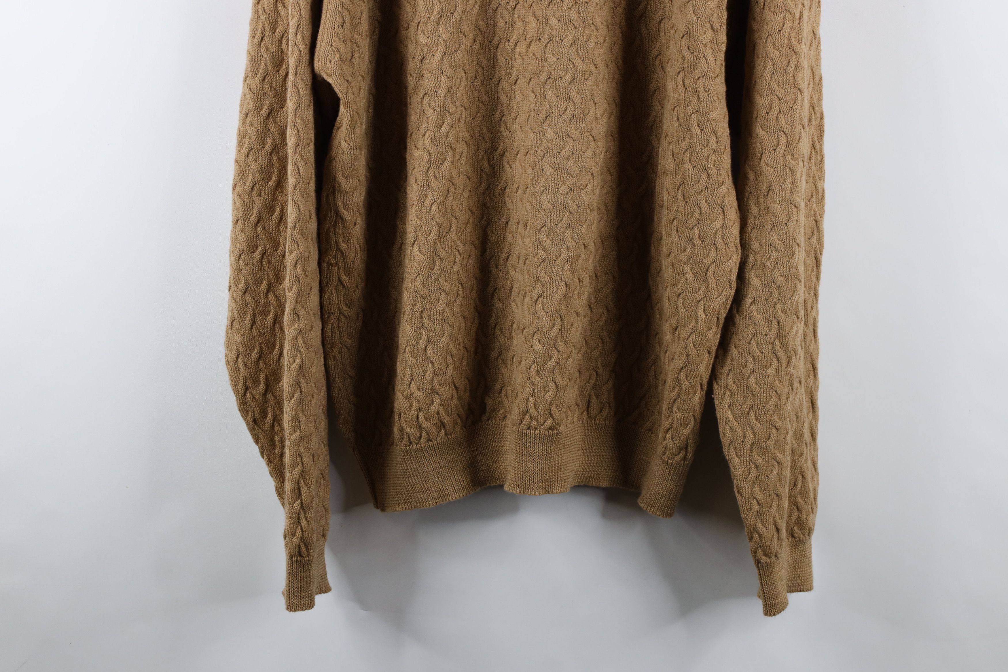 Vintage Vintage 90s Streetwear Weave Wool Knit V-Neck Sweater Size US XL / EU 56 / 4 - 11 Thumbnail