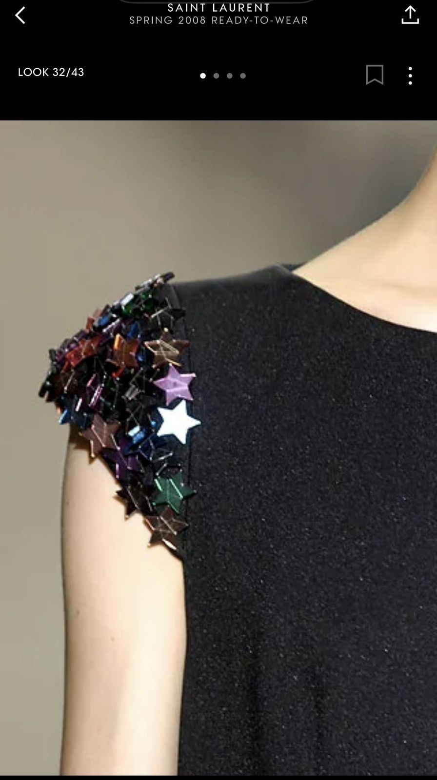 Yves Saint Laurent S/S 08 Yves Saint Laurent by Stefano Pilati black dress star Size S / US 4 / IT 40 - 10 Thumbnail