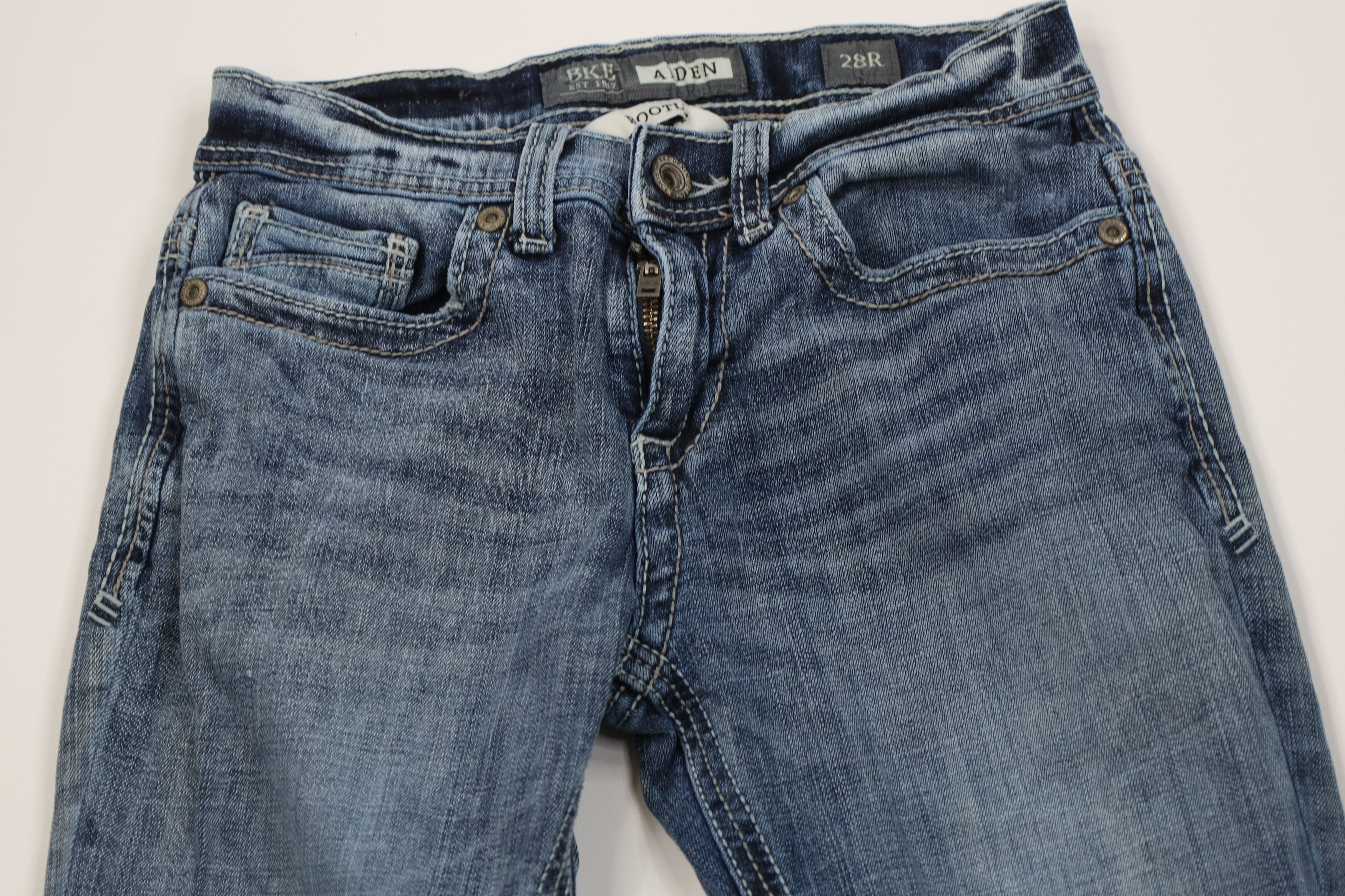 Vintage Buckle BKE Stitch Stretch Aden Bootleg Flared Denim Jeans Size 28" / US 6 / IT 42 - 2 Thumbnail