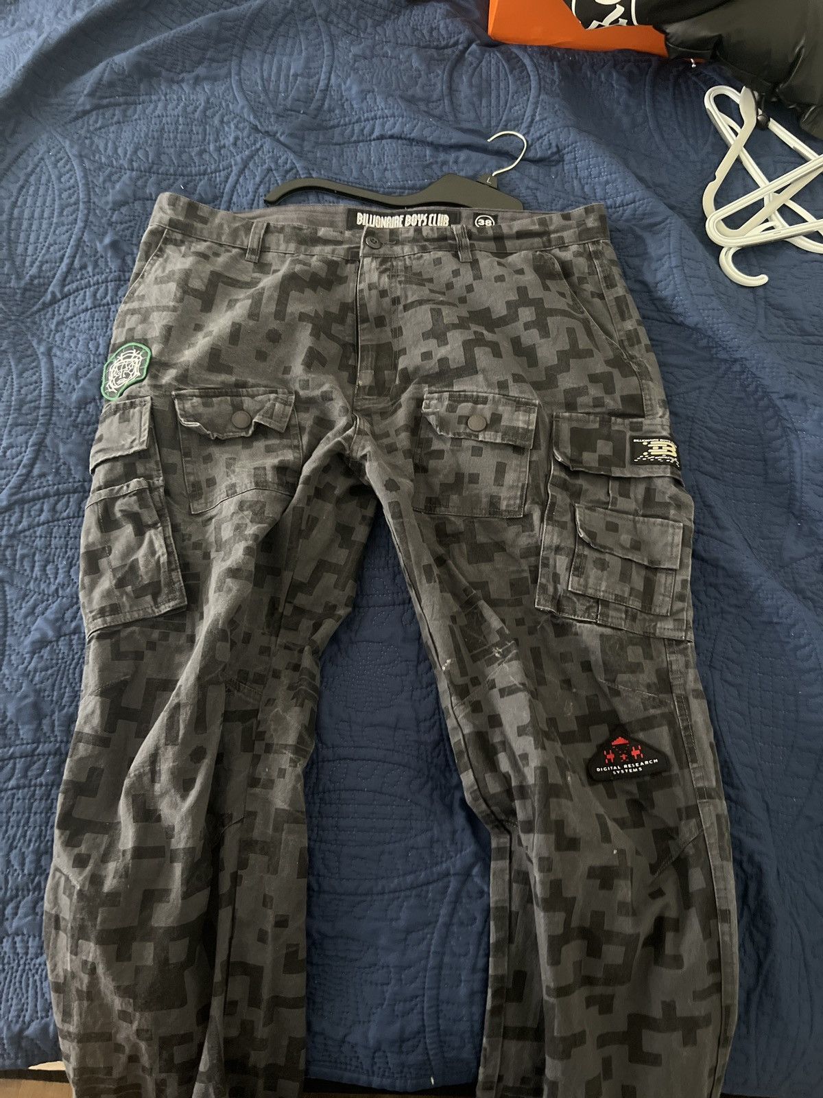 image of Billionaire Boys Club Bbc Camo Cargo Pants in Black, Men's (Size 38)