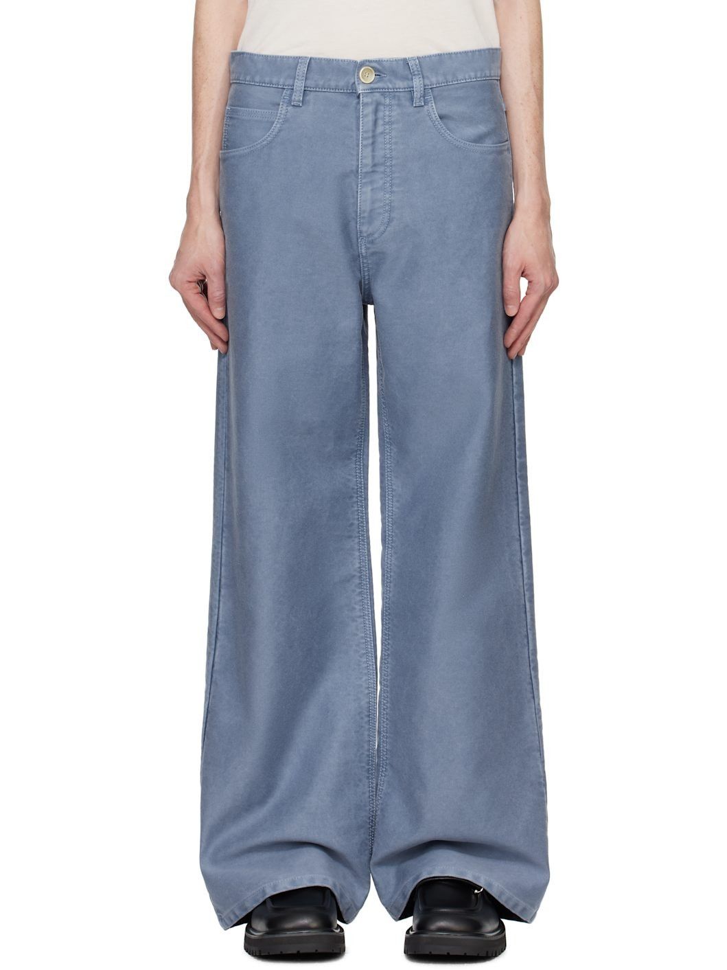 Marni o1w1db11025 Overdyed Jeans in Blue Size US 36 / EU 52 - 1 Thumbnail