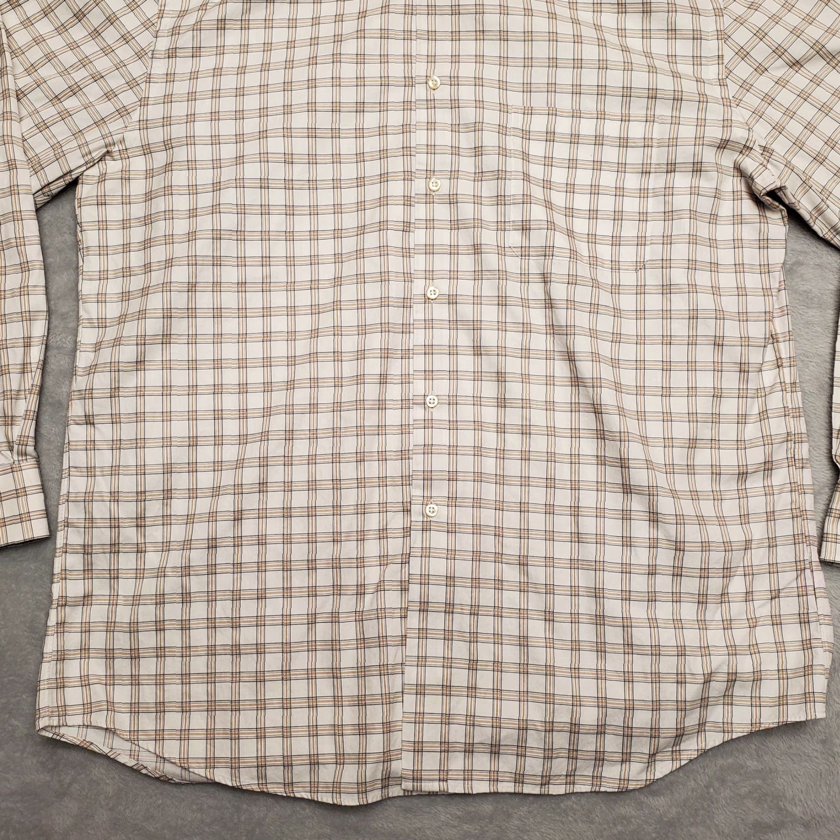 Pal Zileri Pal Zileri Shirt Mens 16.5 White Plaid Long Sleeve Button-Up Cotton Italy Button-Up Shirt Mens 16.5 White Plaid Cotton Italy Size US XL / EU 56 / 4 - 3 Thumbnail