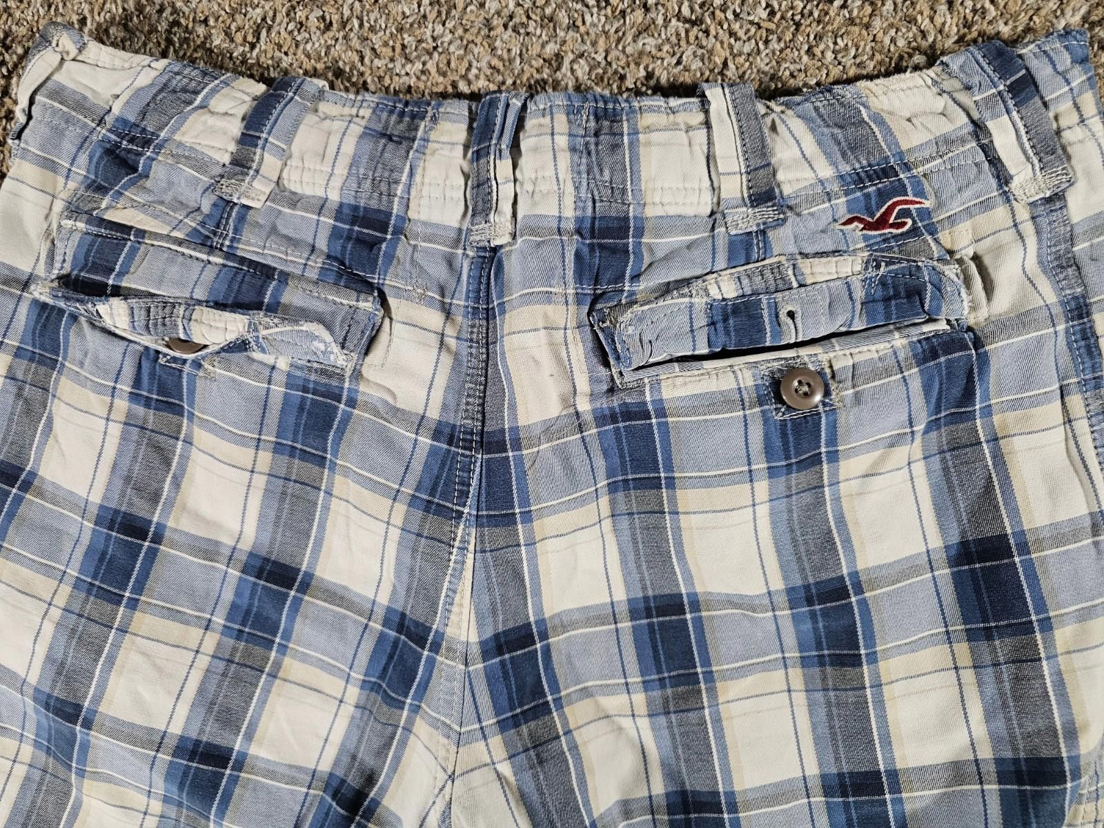 Hollister Hollister White Blue Plaid Sz 32 Shorts Size US 32 / EU 48 - 7 Thumbnail