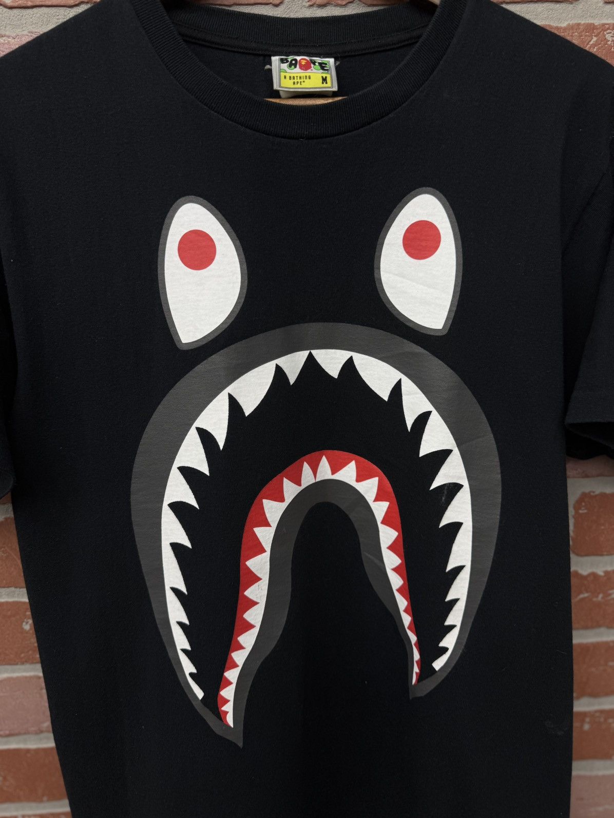 Bape Bape Shark PONR RARE Logo Tee Size M 🧼 Size US M / EU 48-50 / 2 - 7 Thumbnail