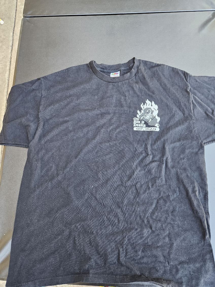 Fruit Of The Loom Our Bite Is Deadley And Hell Is Coming With Us Oif Iraq Tee Size US XL / EU 56 / 4 - 1 Thumbnail