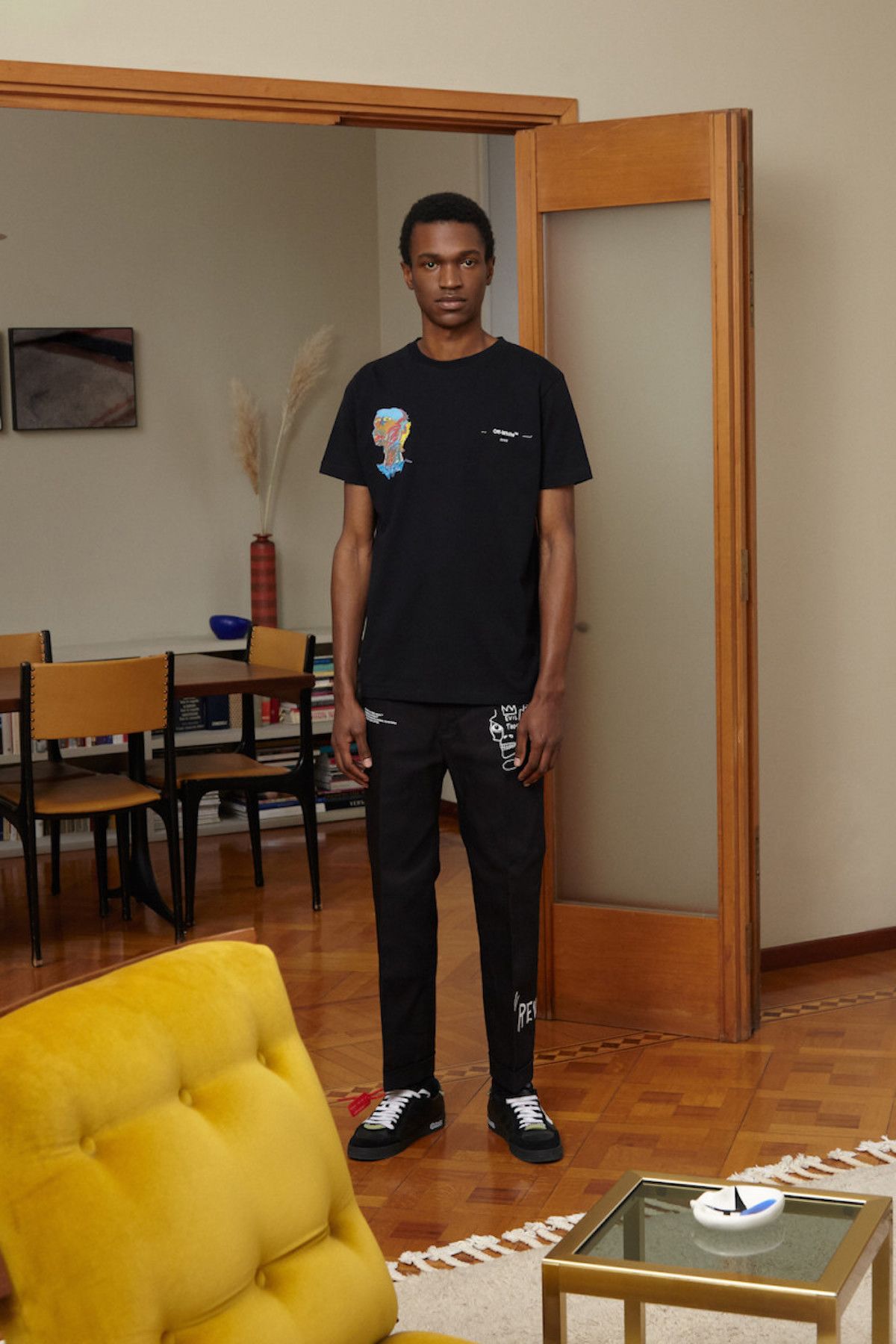 Jean-Michel Basquiat × Off-White Black Post Modern Logo T-Shirt Size US M / EU 48-50 / 2 - 3 Thumbnail