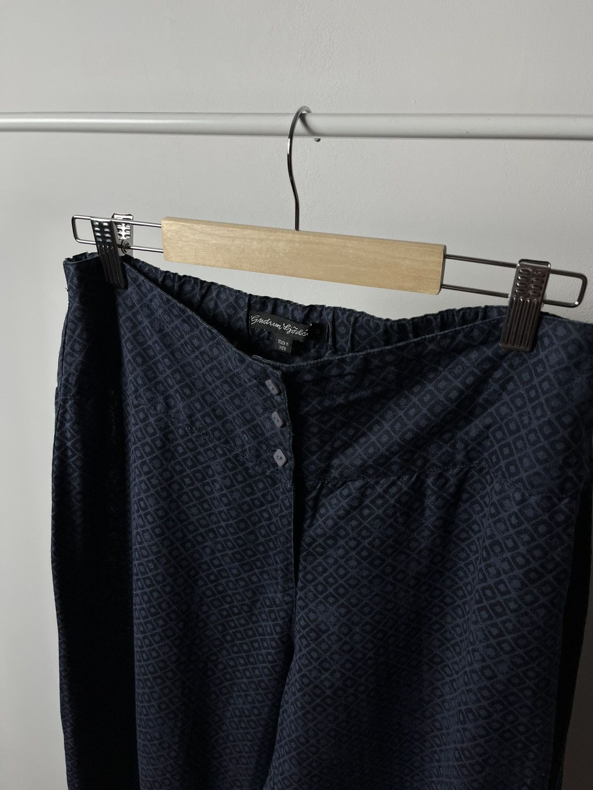 Other Gudrun Sjoden Wide Leg Linen Cotton Pants Navy Patterned S Size 27" / US 4 / IT 40 - 4 Thumbnail