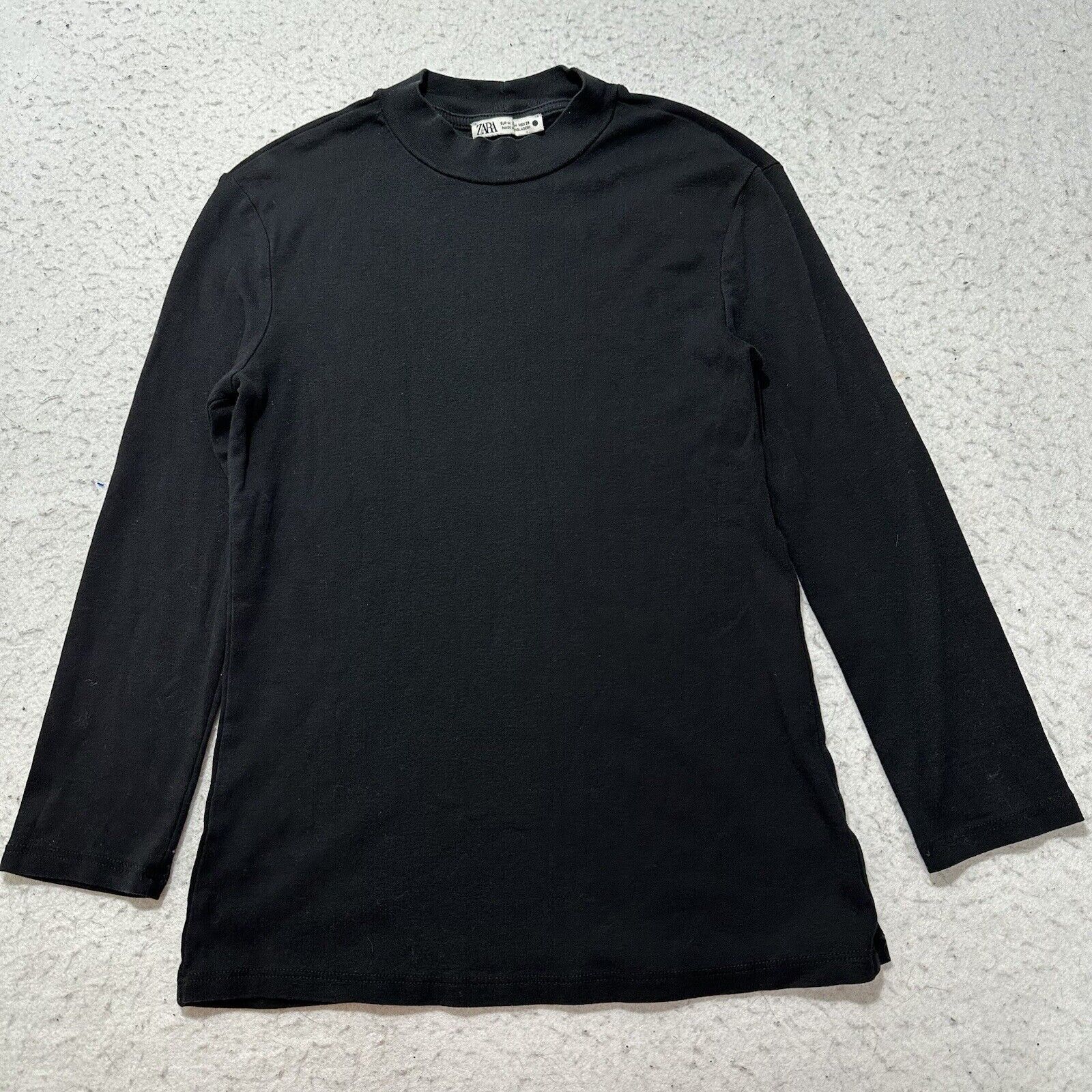 Zara Zara Medium Long Sleeve T Shirt Solid Black Pullover Tee Size M / US 6-8 / IT 42-44 - 1 Thumbnail