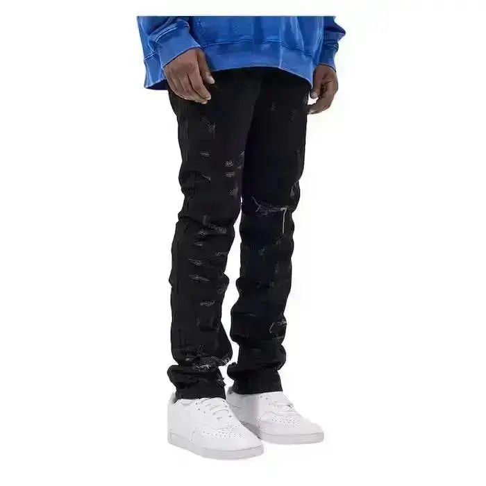 Japanese Brand Black Stacked Denim Jeans Size US 32 / EU 48 - 1 Thumbnail