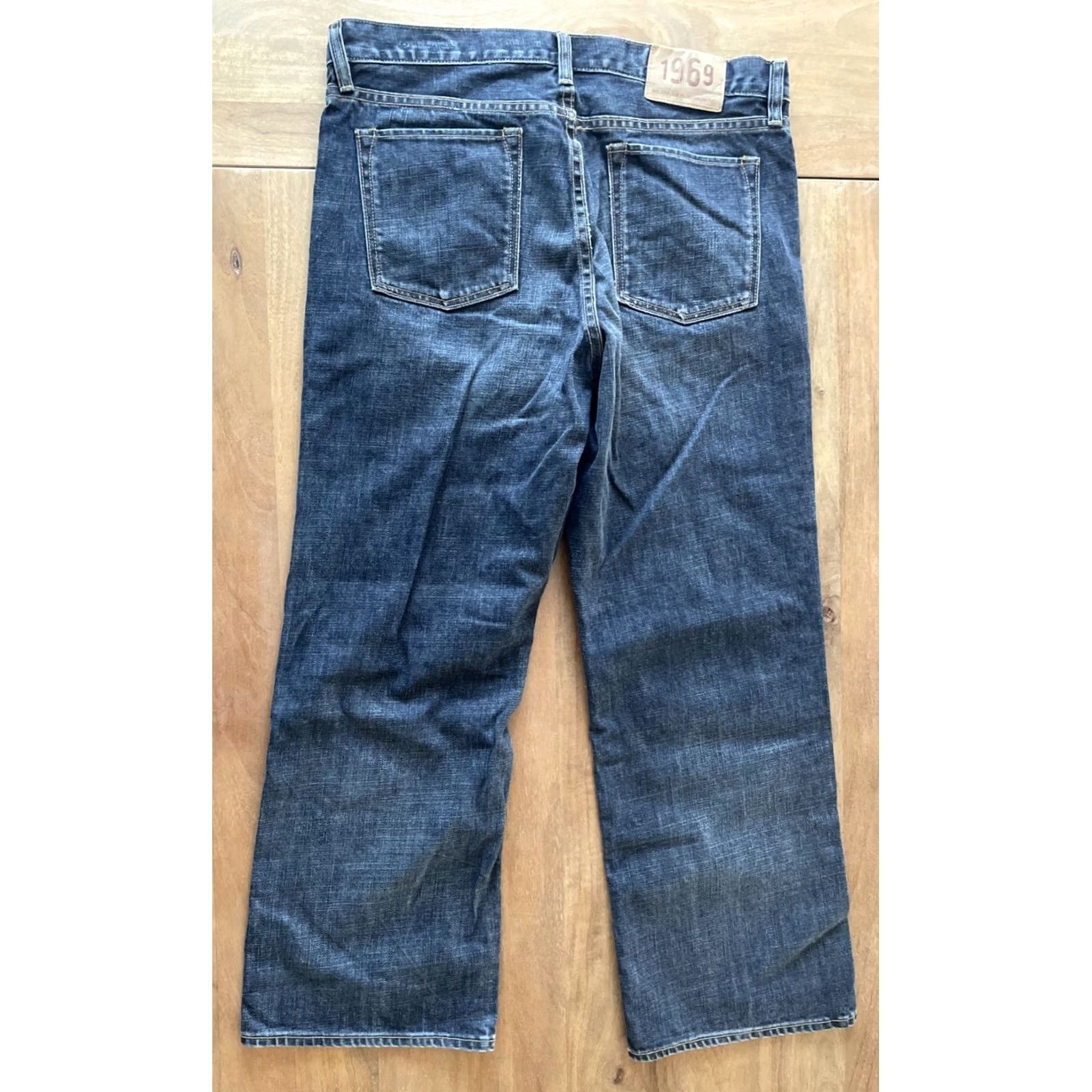 Gap VINTAGE Gap 1969 Jeans Mens 35x29 Relaxed 90s Y2K Denim Blue 5-Pocket Design Straight Jeans Mens Size US 35 - 2 Thumbnail