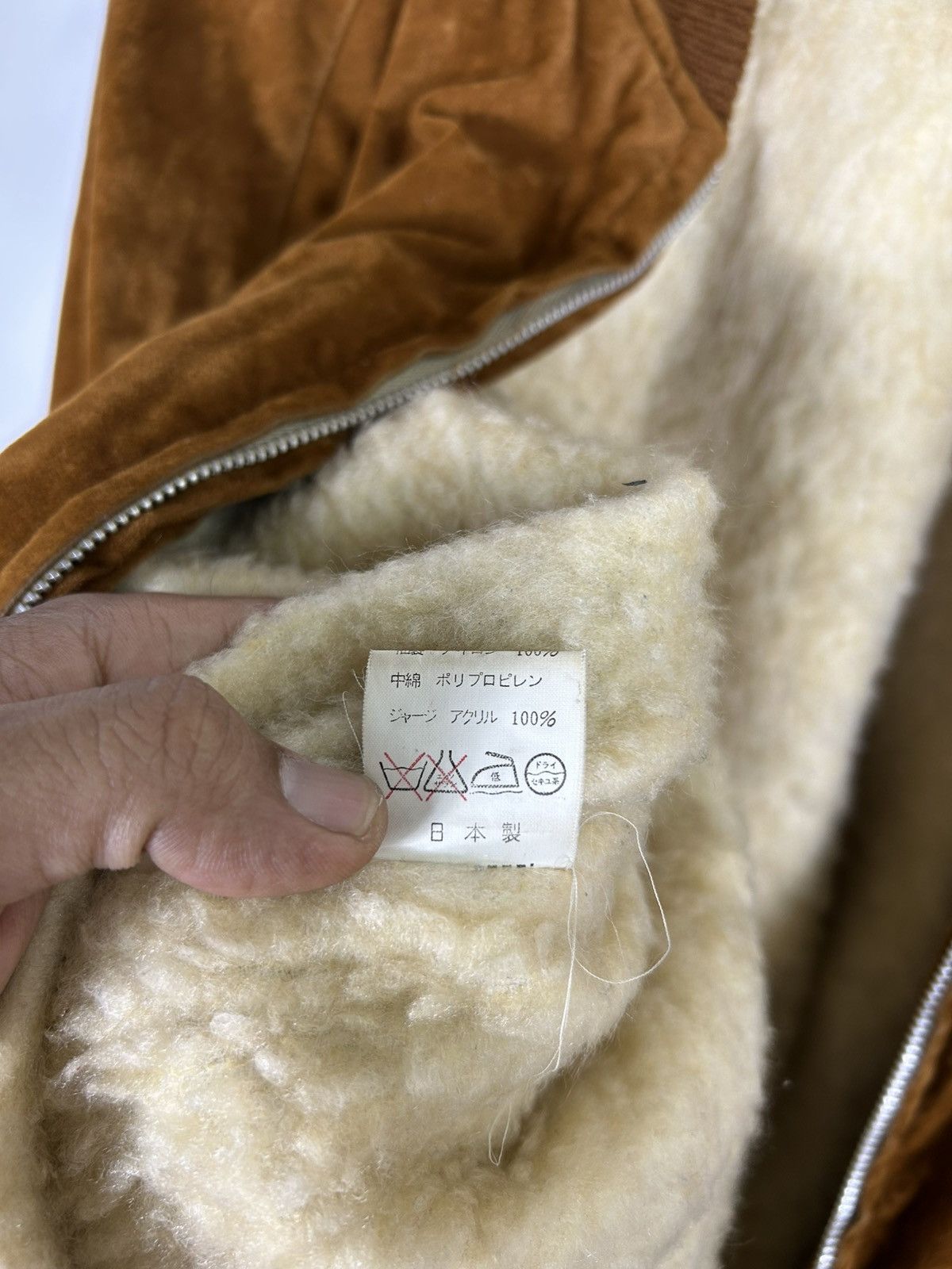 Japanese Brand ⚡️Vintage Velvet Zipper Bomber Jacket Size US L / EU 52-54 / 3 - 12 Thumbnail