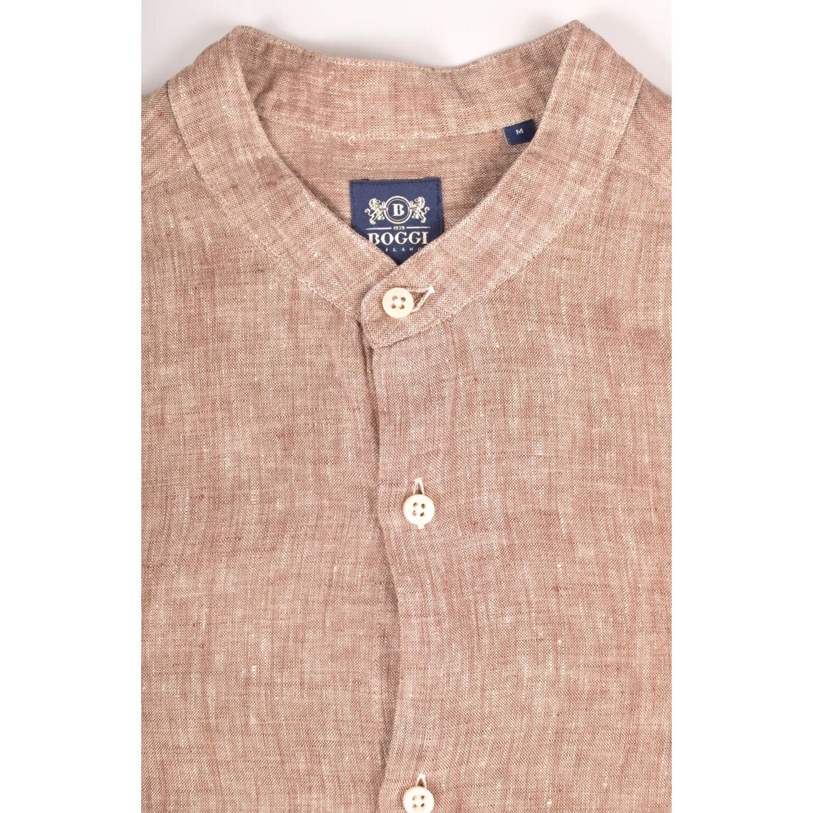 Vintage Boggi Milano Regular Fit Brown French Linen Button Shirt Size M Size US M / EU 48-50 / 2 - 4 Thumbnail