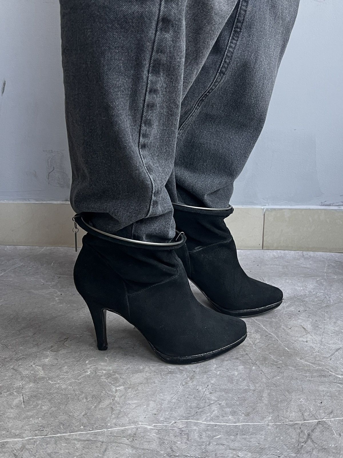 Diesel Diesel Black Leather Heels rick owens Archive Style 2000s Size US 7 / IT 37 - 2 Thumbnail