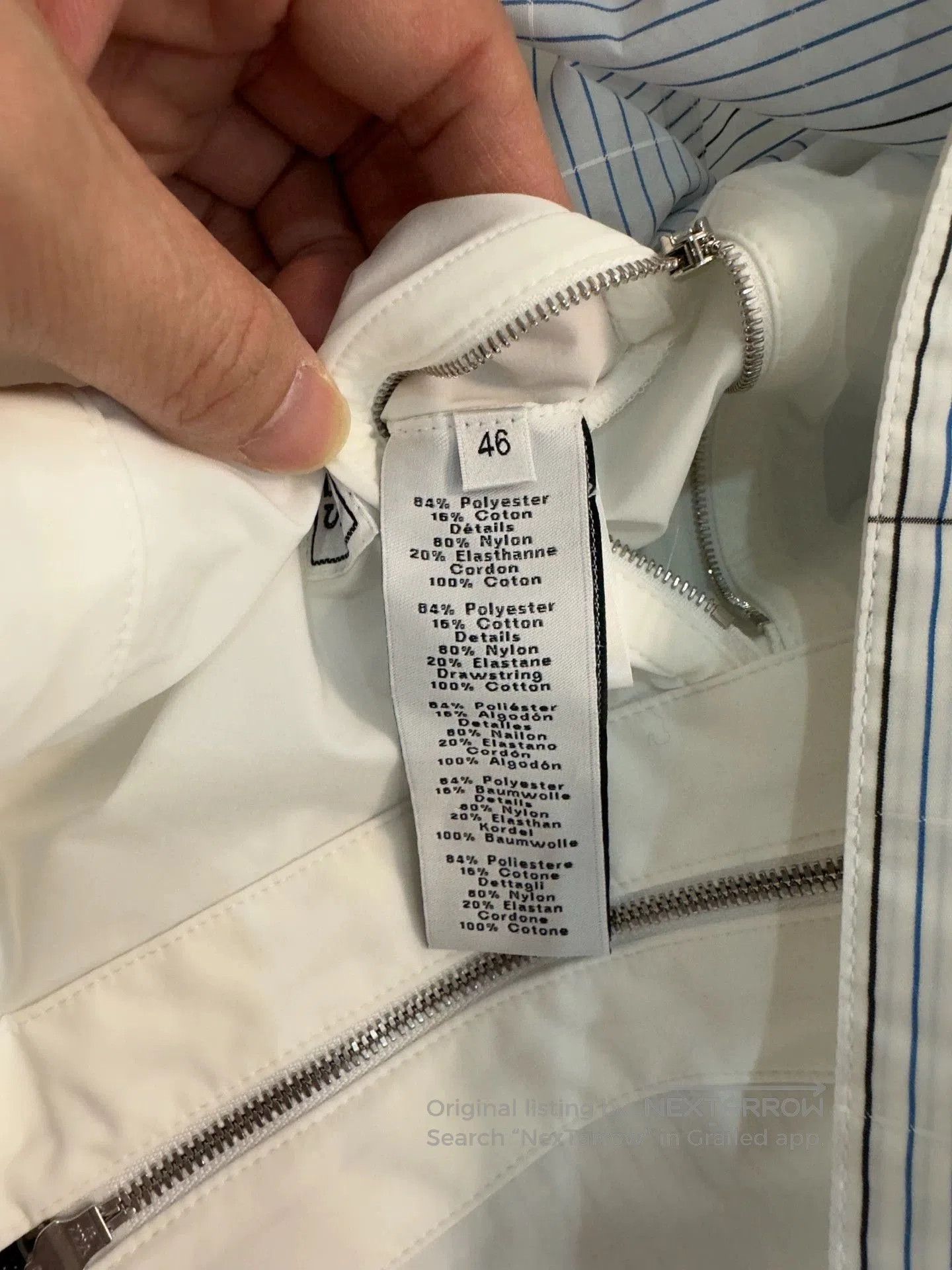 Hermes Hooded Checkered Light Jacket. Size US S / EU 44-46 / 1 - 5 Thumbnail