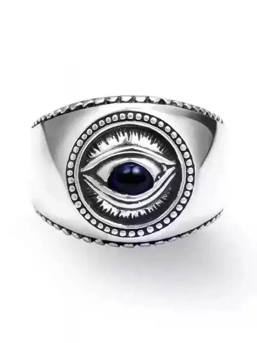 Japanese Brand Vintage Eye Stainless Steel Ring Size ONE SIZE - 2 Thumbnail