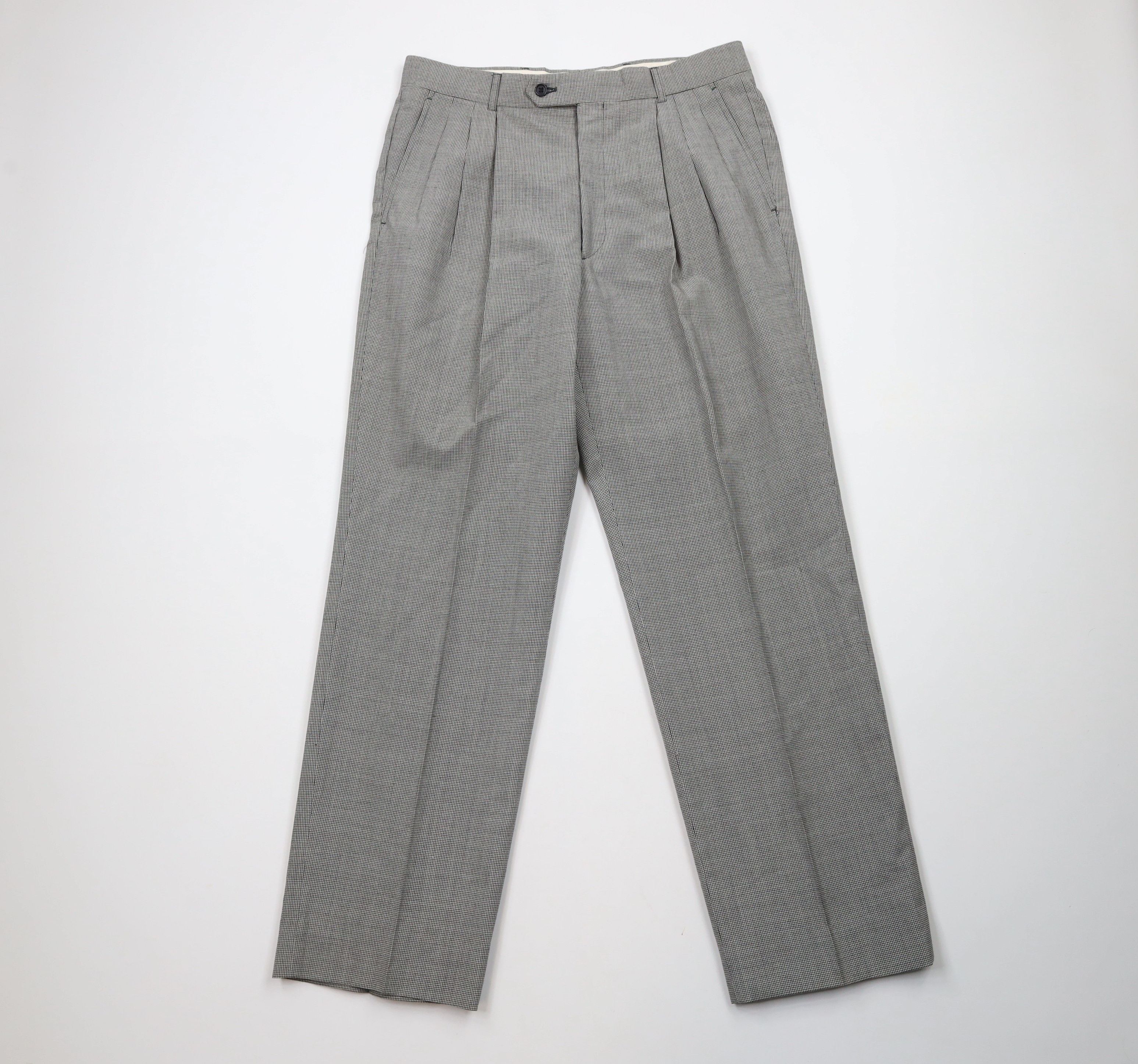 Vintage Vintage 70s Streetwear Wide Leg Chino Pants Houndstooth Size US 32 / EU 48 - 1 Thumbnail