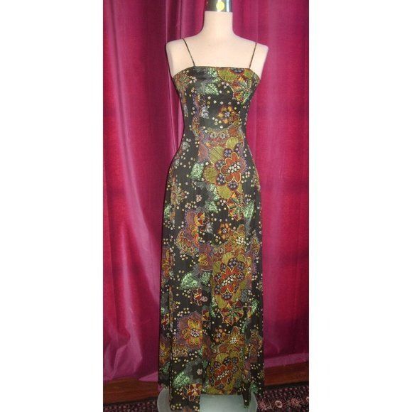 Other 1970' Vintage Full Length wJacket Beautiful Black floral Pr Size S / US 4 / IT 40 - 2 Thumbnail