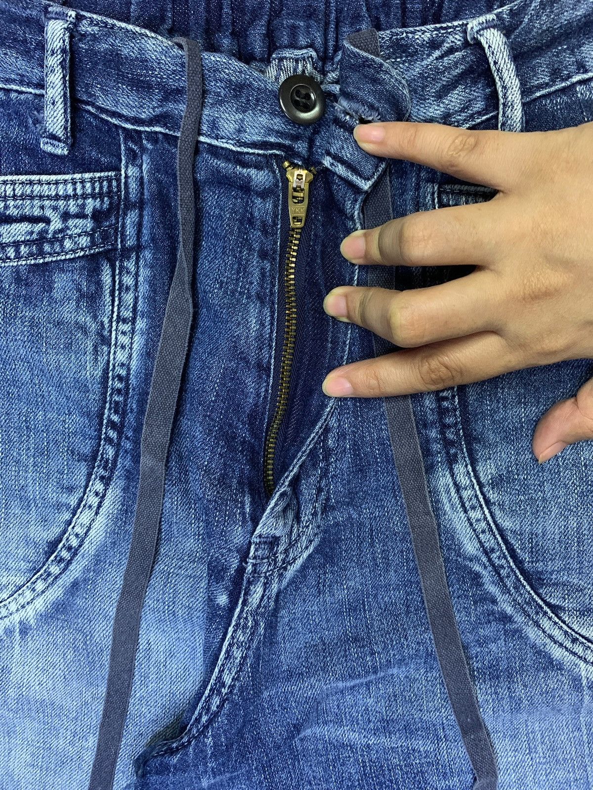 Japanese Brand SALES🔥Vintage Japanese Faded blue Wash Baggy Jean Shorts Size US 31 - 3 Thumbnail