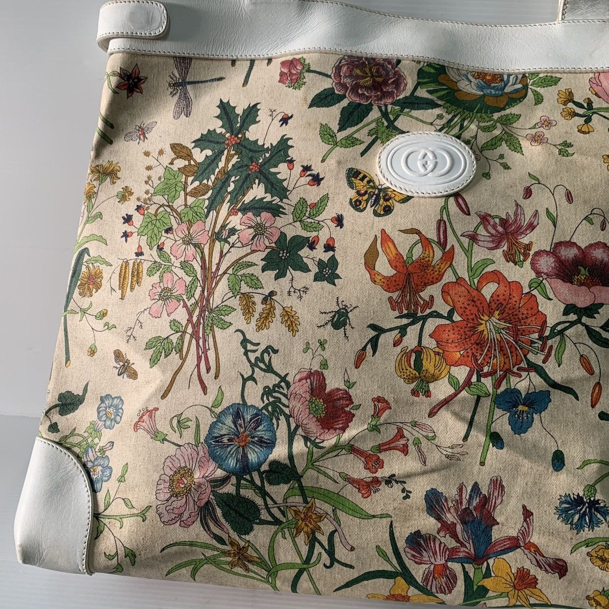 Gucci Gucci Floral Vintage Large Shoulder Bag Size ONE SIZE - 4 Thumbnail