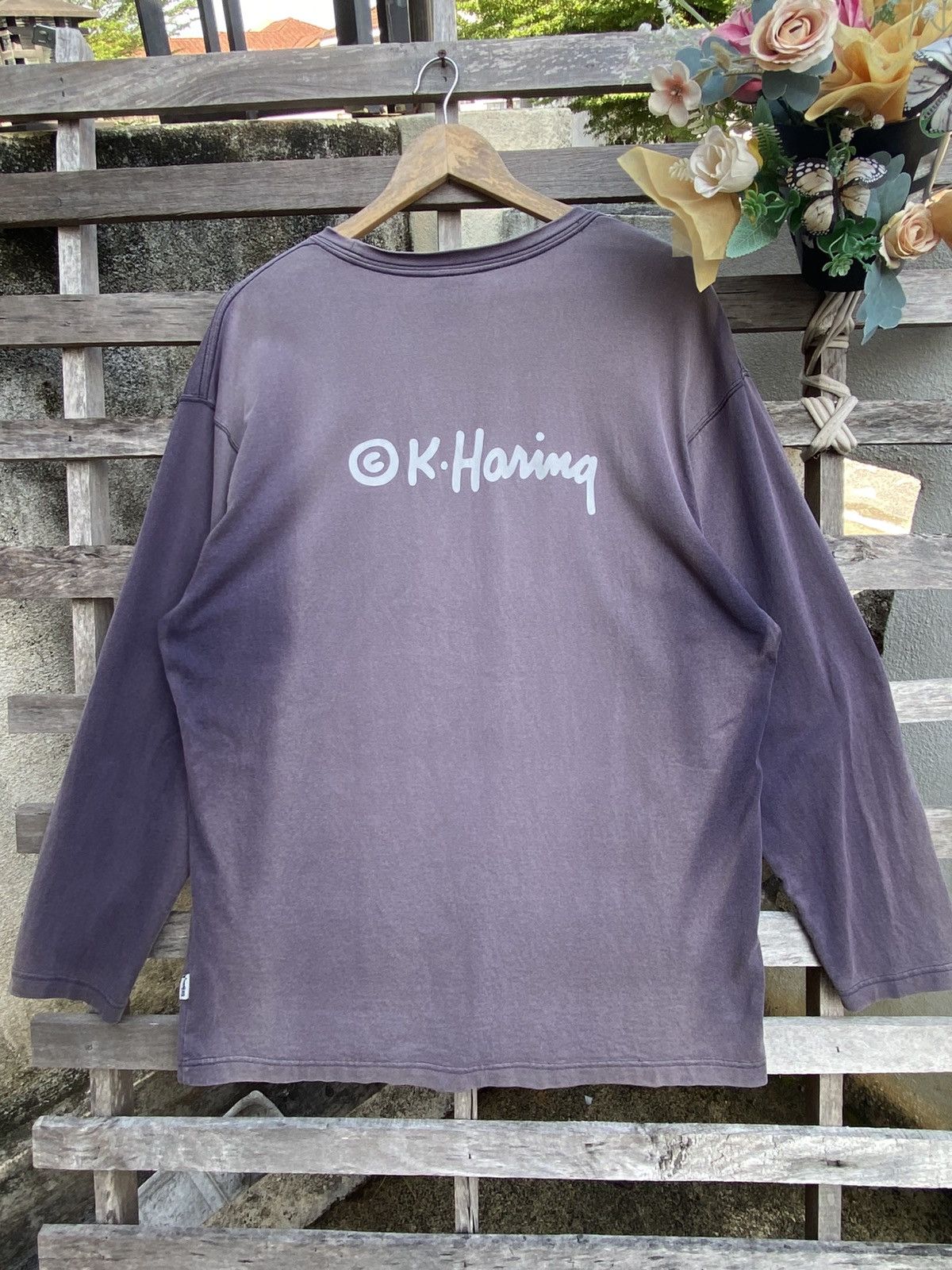 Keith Haring Sunfaded ❗️ Uniqlo x Keith Haring graphic long-sleeve t-shirt Size US XL / EU 56 / 4 - 7 Thumbnail