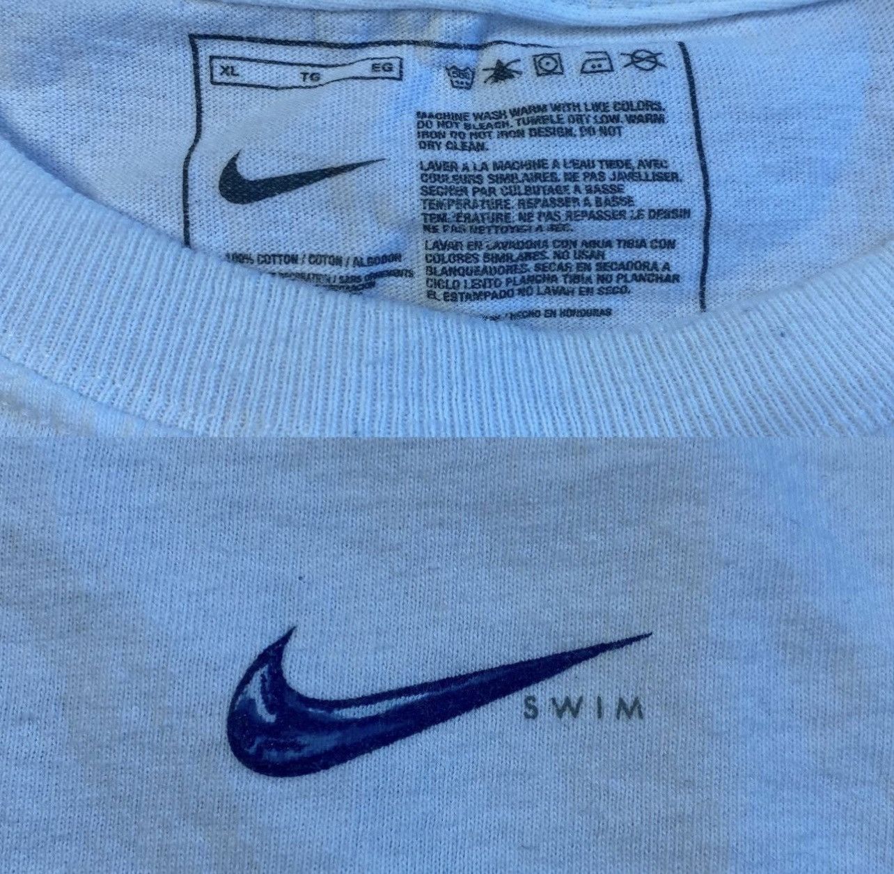 Nike Vintage Y2K Nike Swim T-Shirt Size US XL / EU 56 / 4 - 4 Thumbnail