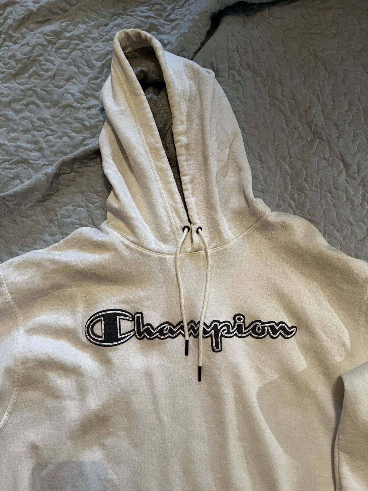 Champion × Vintage White Champion Hoodie Size US XL / EU 56 / 4 - 3 Thumbnail