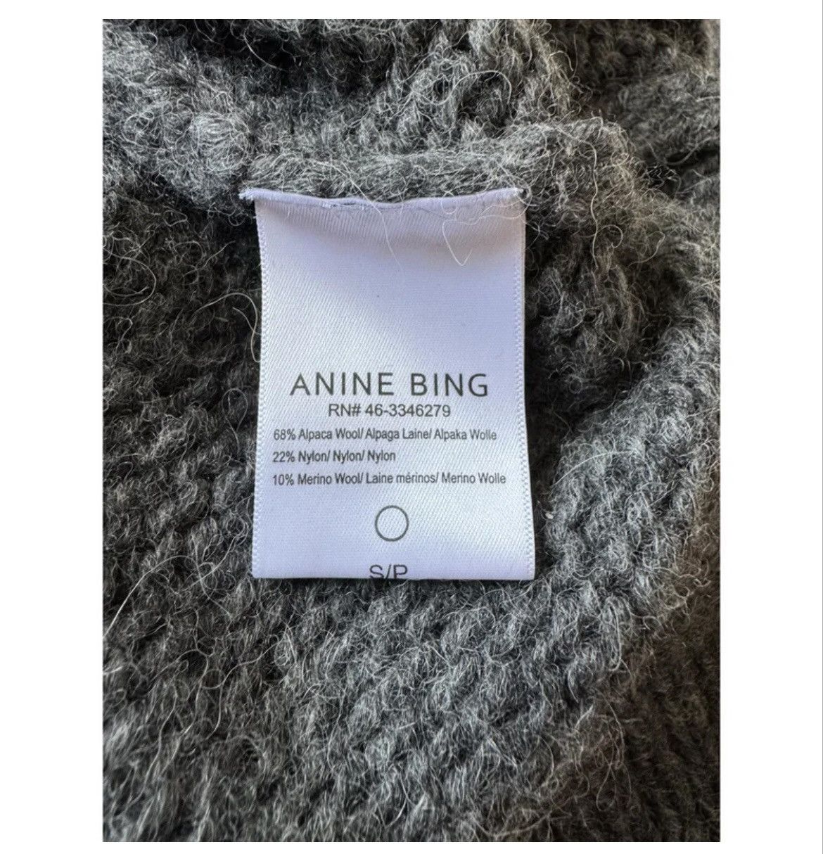 Anine Bing Annie Bing Grey Alpaca Wool Sweater Dress Oversized Fit Size M / US 6-8 / IT 42-44 - 3 Thumbnail