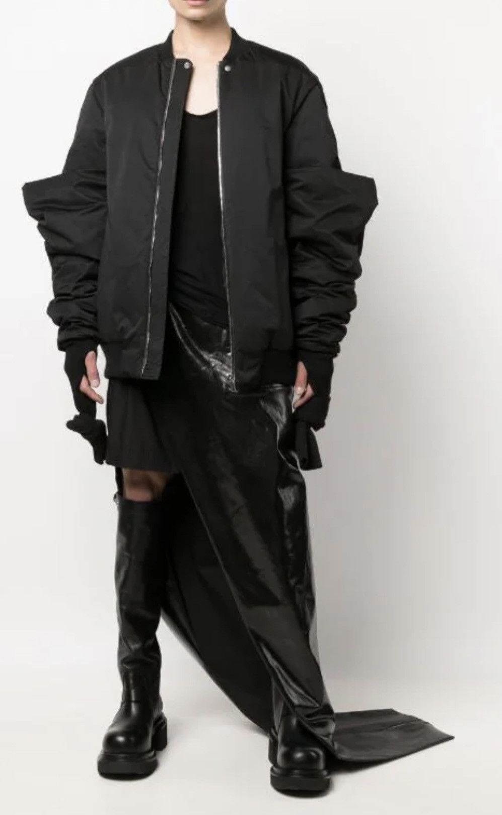 Rick Owens 🔥 Rick Owens FW22 Strobe Gauntlet bomber jacket Size US M / EU 48-50 / 2 - 3 Thumbnail