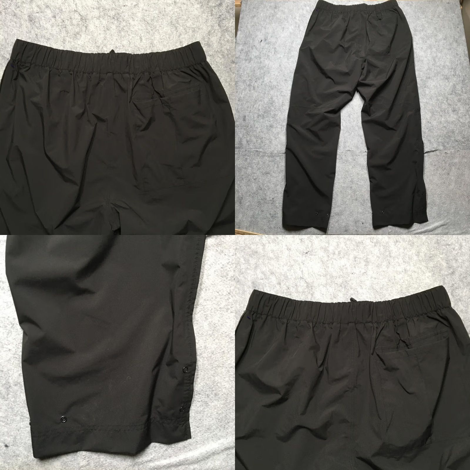 Vintage Zero Restriction Pants Mens XL Black Waterproof Golf Rain Wind Shell Rainwear Size US 36 / EU 52 - 8 Thumbnail