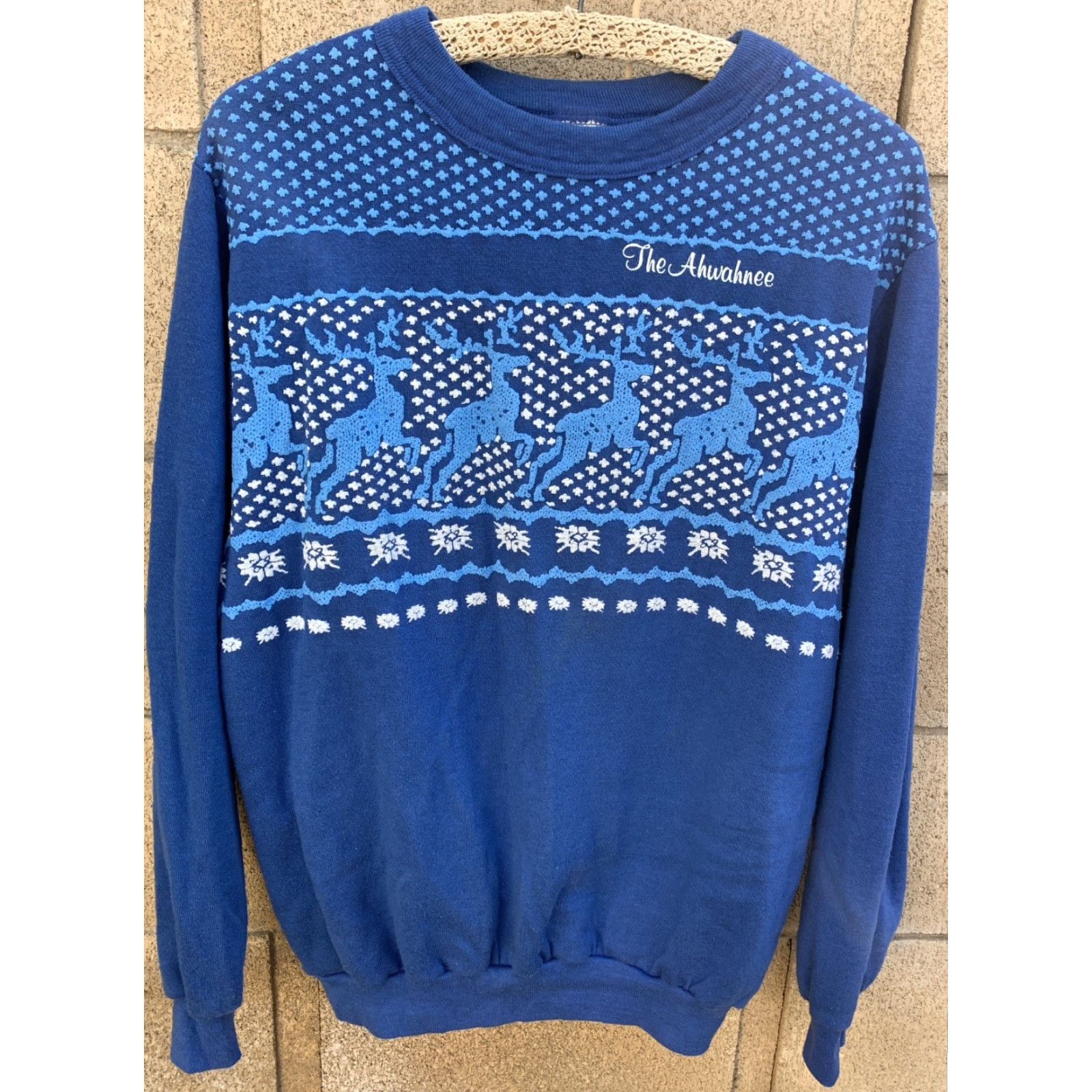 Vintage VINTAGE Cal Pacific The Ahwahnee Graphic Sweatshirt Blue L Pullover Men Size L Made in USA Size US L / EU 52-54 / 3 - 2 Thumbnail