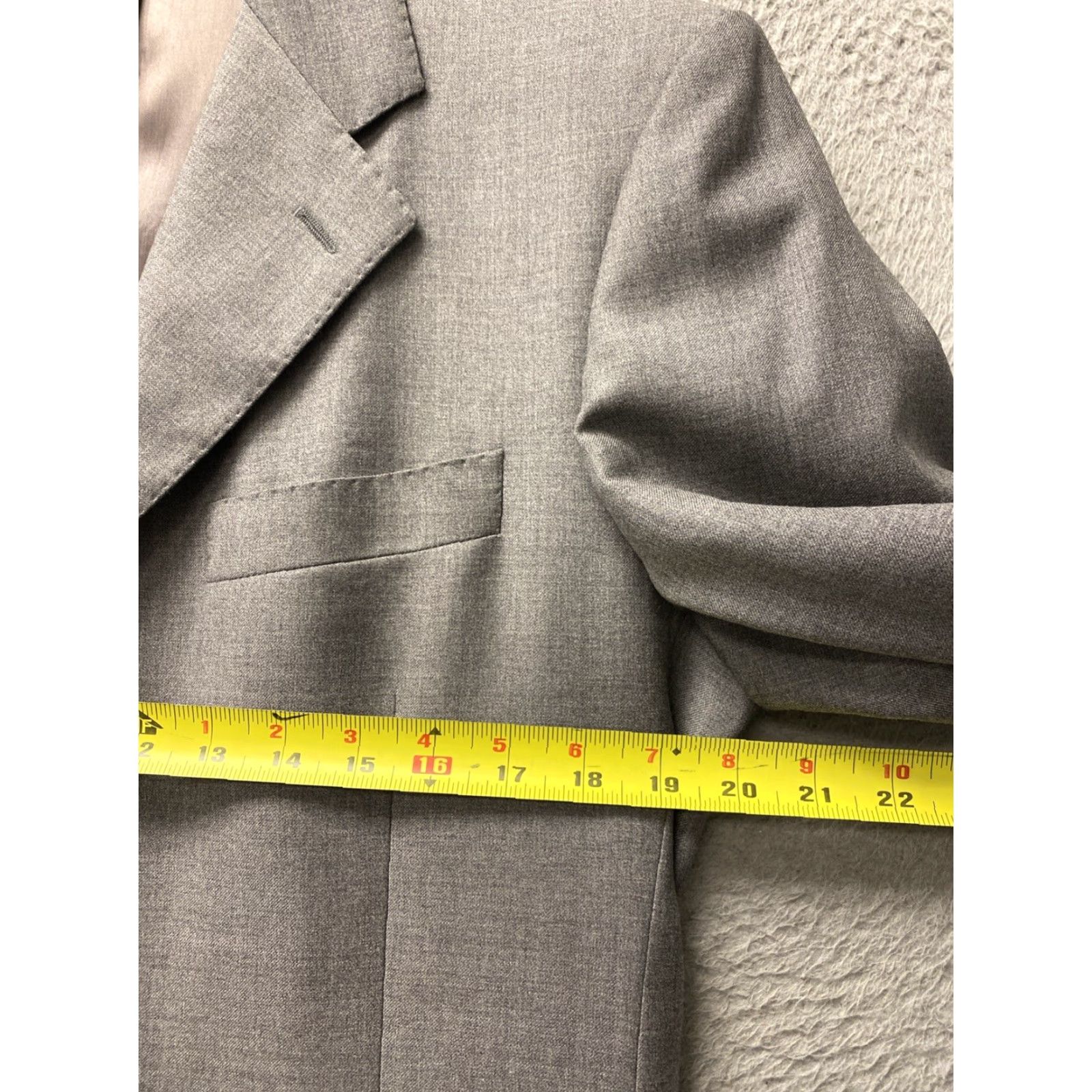 Proper Cloth VINTAGE Proper Cloth Gray Blazer 40L Wool Three-Button Long Mens Italy Size 40L - 6 Thumbnail