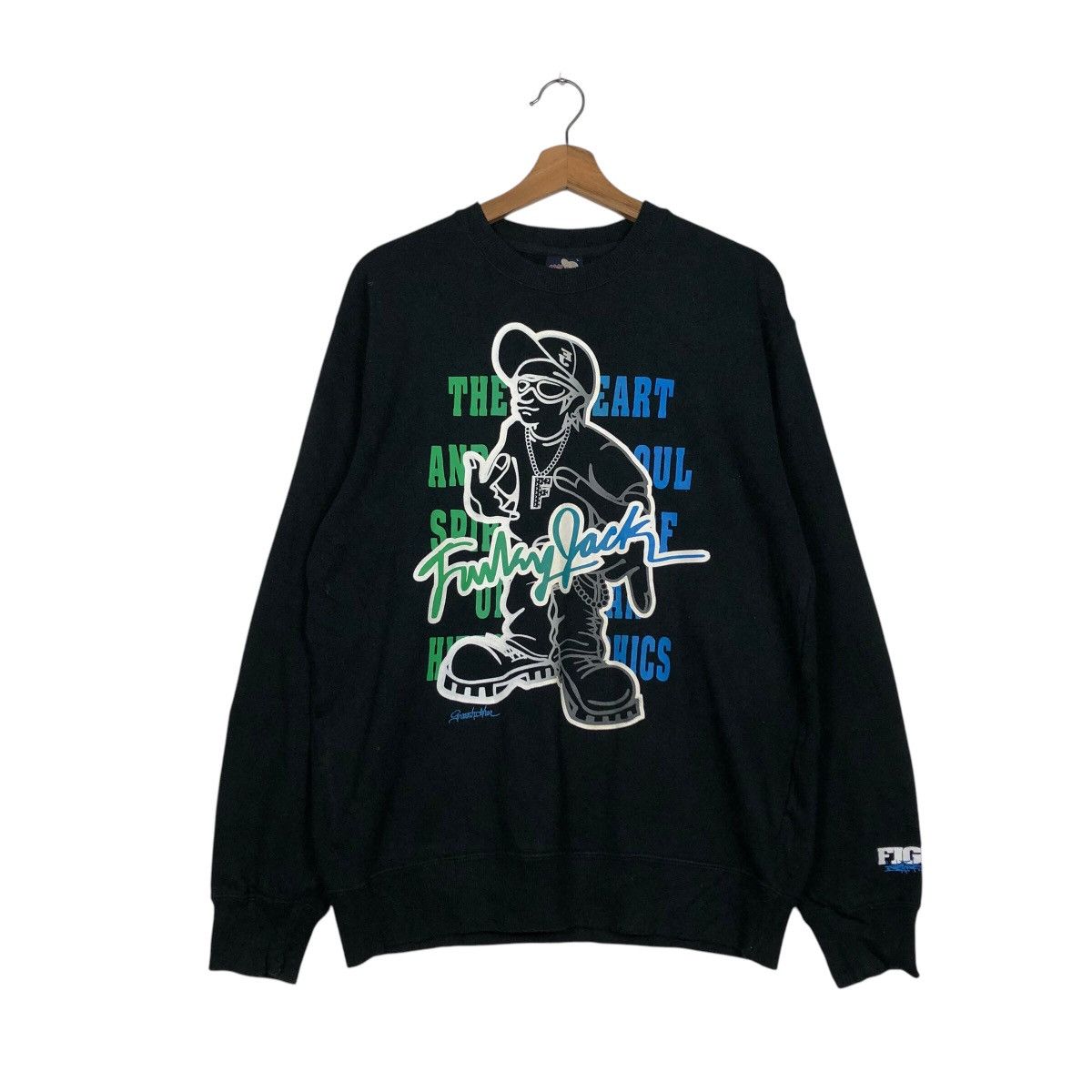 Japanese Brand 📌Vintage Sweatshirt Grass Hither Full Print Skate Style Size US L / EU 52-54 / 3 - 2 Thumbnail