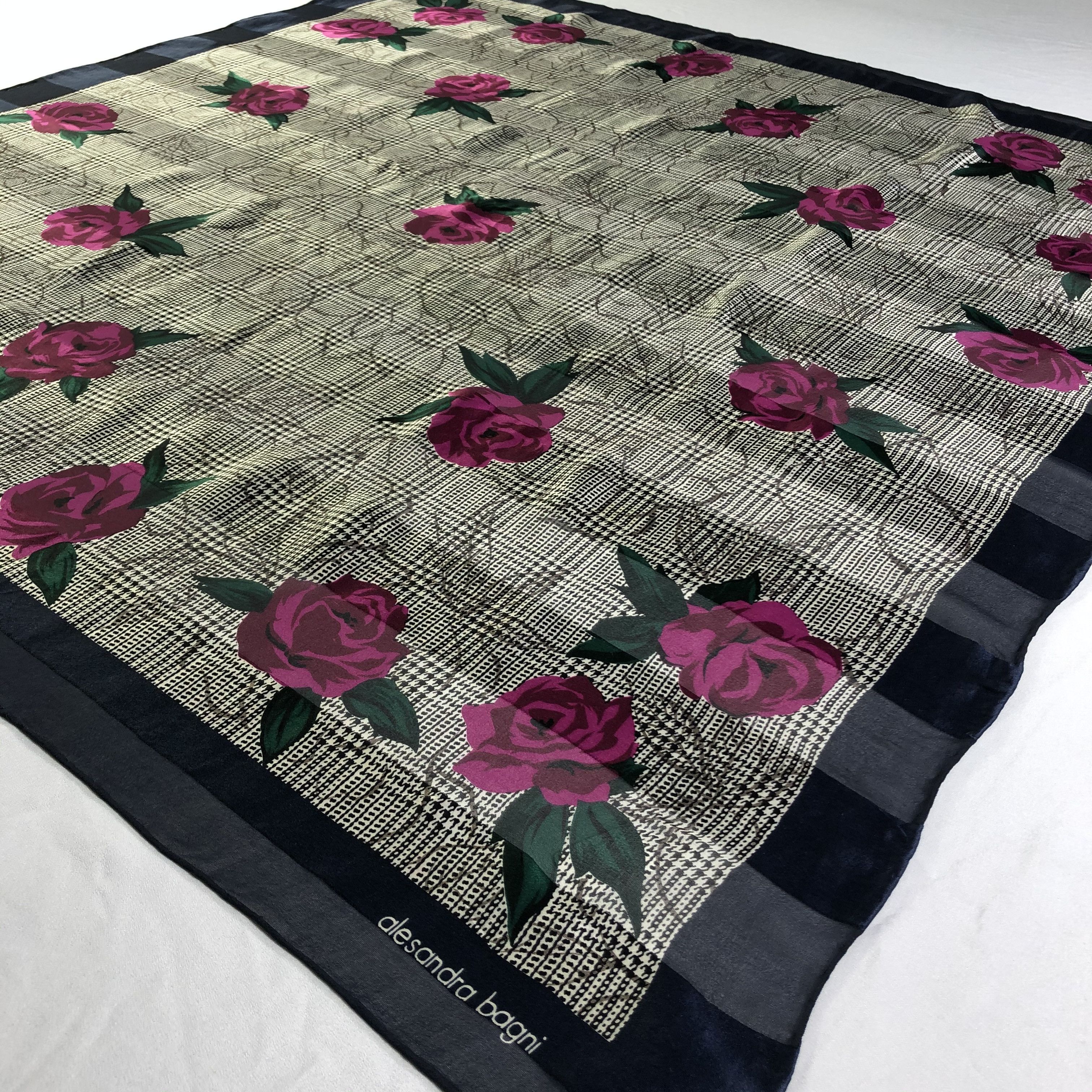 Vintage Vintage Alesandra Bagni Silk Scarf Size ONE SIZE - 3 Thumbnail
