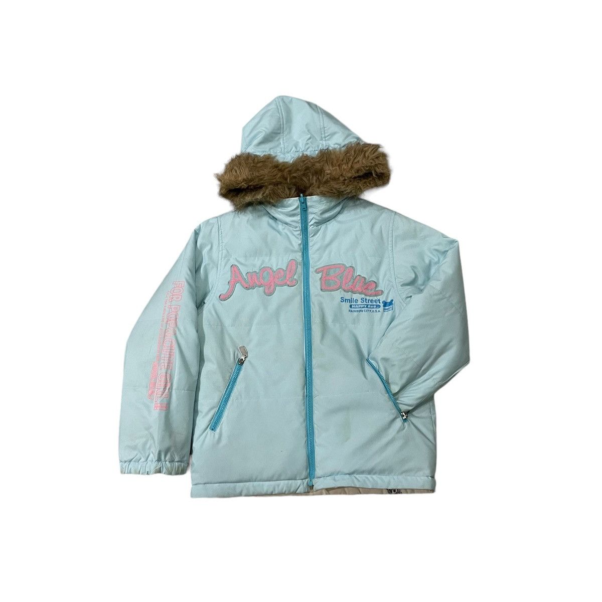 Angel Blue Vintage Angel Blue Reversible Hoodie Jacket Size US S / EU 44-46 / 1 - 1 Thumbnail