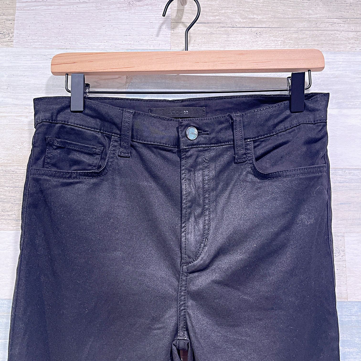 Other Joes Jeans Charlie High Rise Skinny Ankle Black Coated 29 Size 29" - 2 Thumbnail