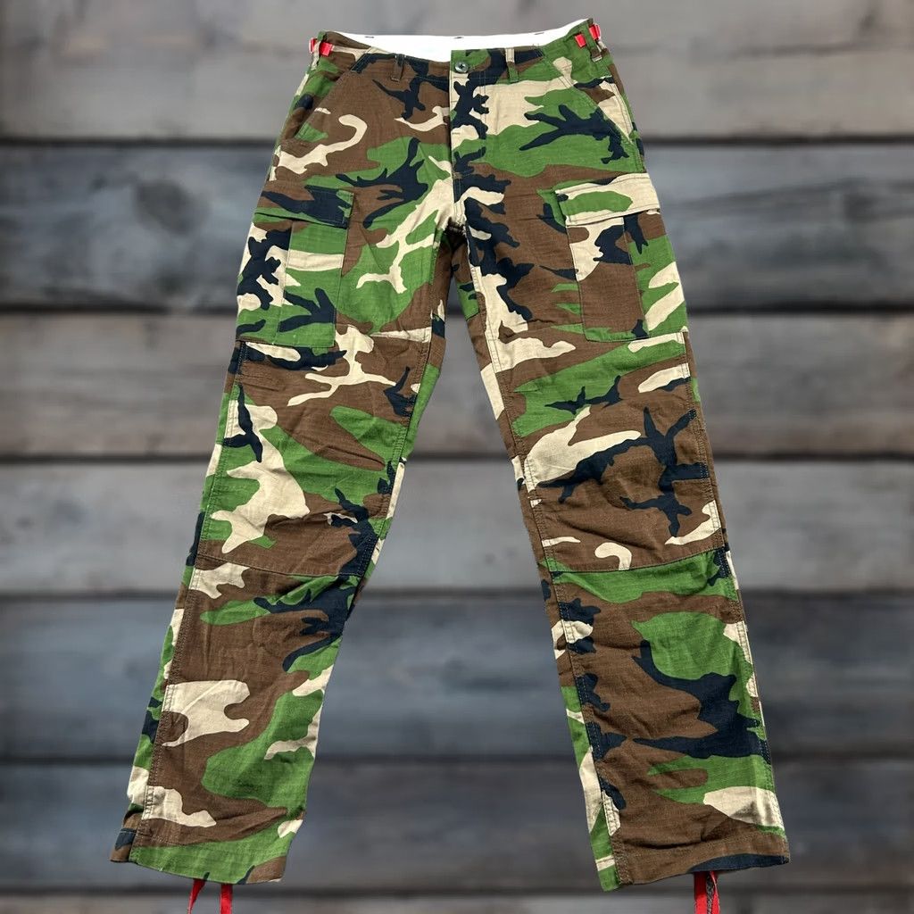 Topo Designs Topo Designs Pants Mens M Woodland Camo Cargo Ripstop Army Military Tactical Regular Straight Pocket Cargo Pants Multicolor Cotton Topo Designs Brand Size US 31 - 1 Thumbnail