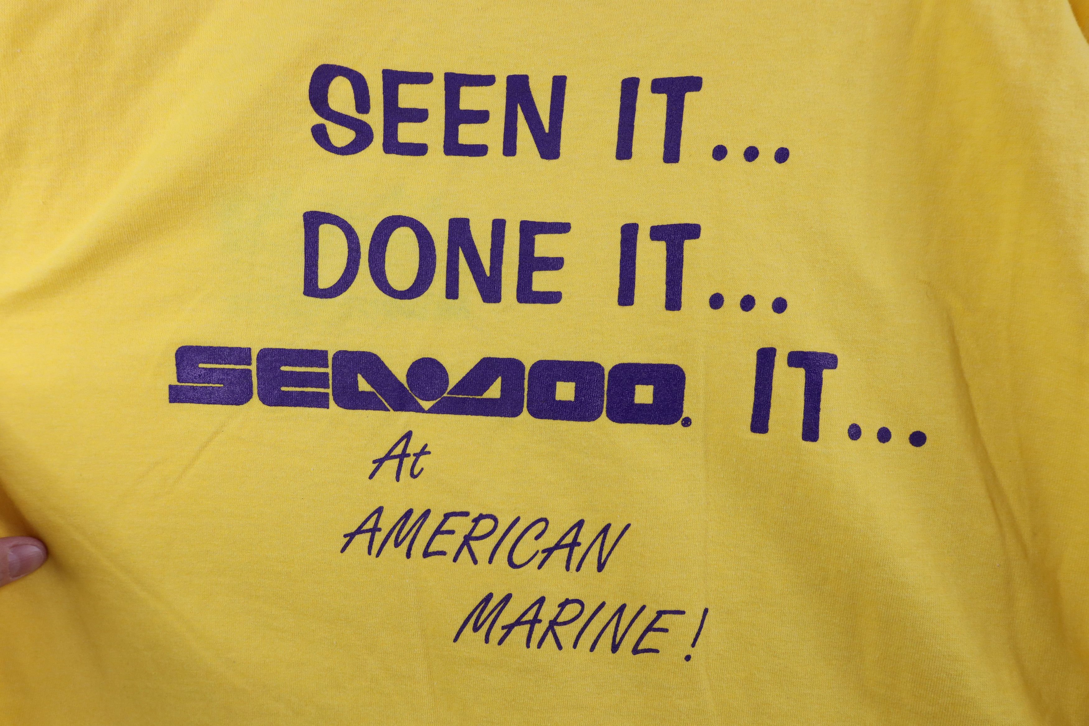 Fruit Of The Loom Vintage 80s 90s Sea Doo American Marine Jet Ski Boat T-Shirt Size US XL / EU 56 / 4 - 9 Thumbnail