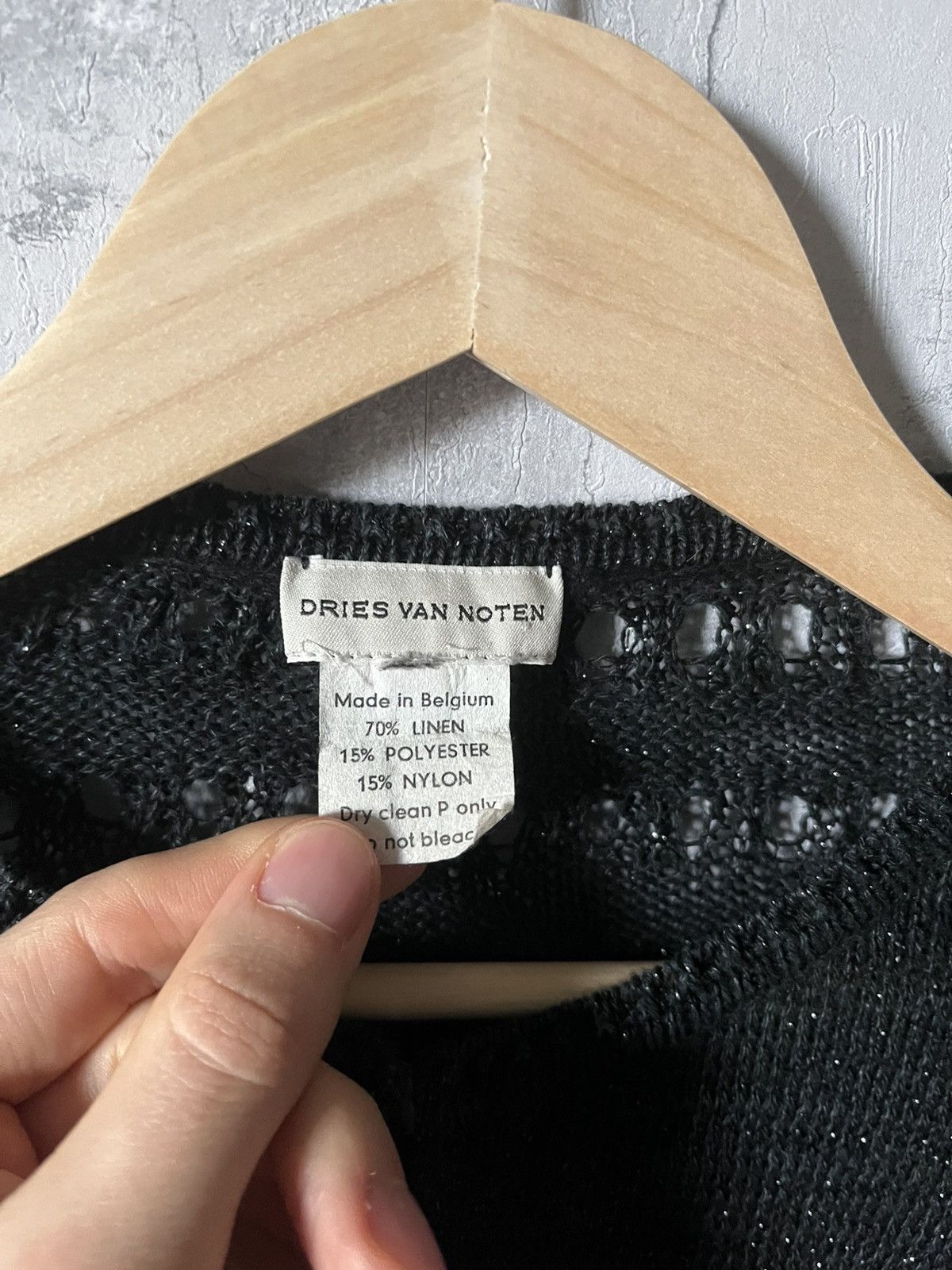 Dries Van Noten Dries Van Noten openwork sweater grey black Size S / US 4 / IT 40 - 10 Thumbnail