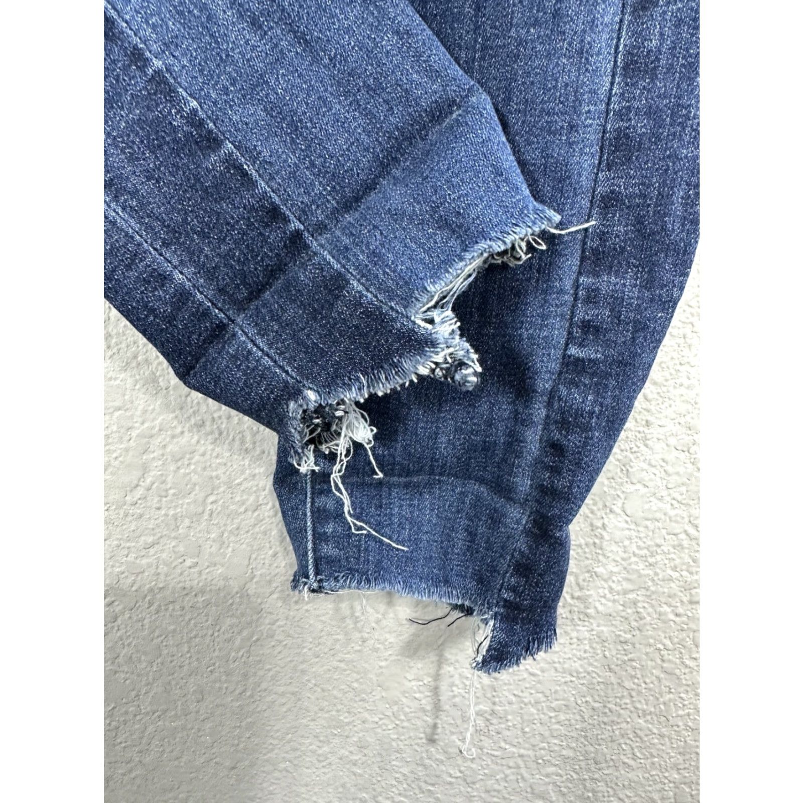 Abercrombie & Fitch Abercrombie & Fitch Harper Super Skinny Blue Jeans Raw Hem Slim Ankle Sz 29 Womens Jeans Slim Blue 90s? Size 29" - 5 Thumbnail