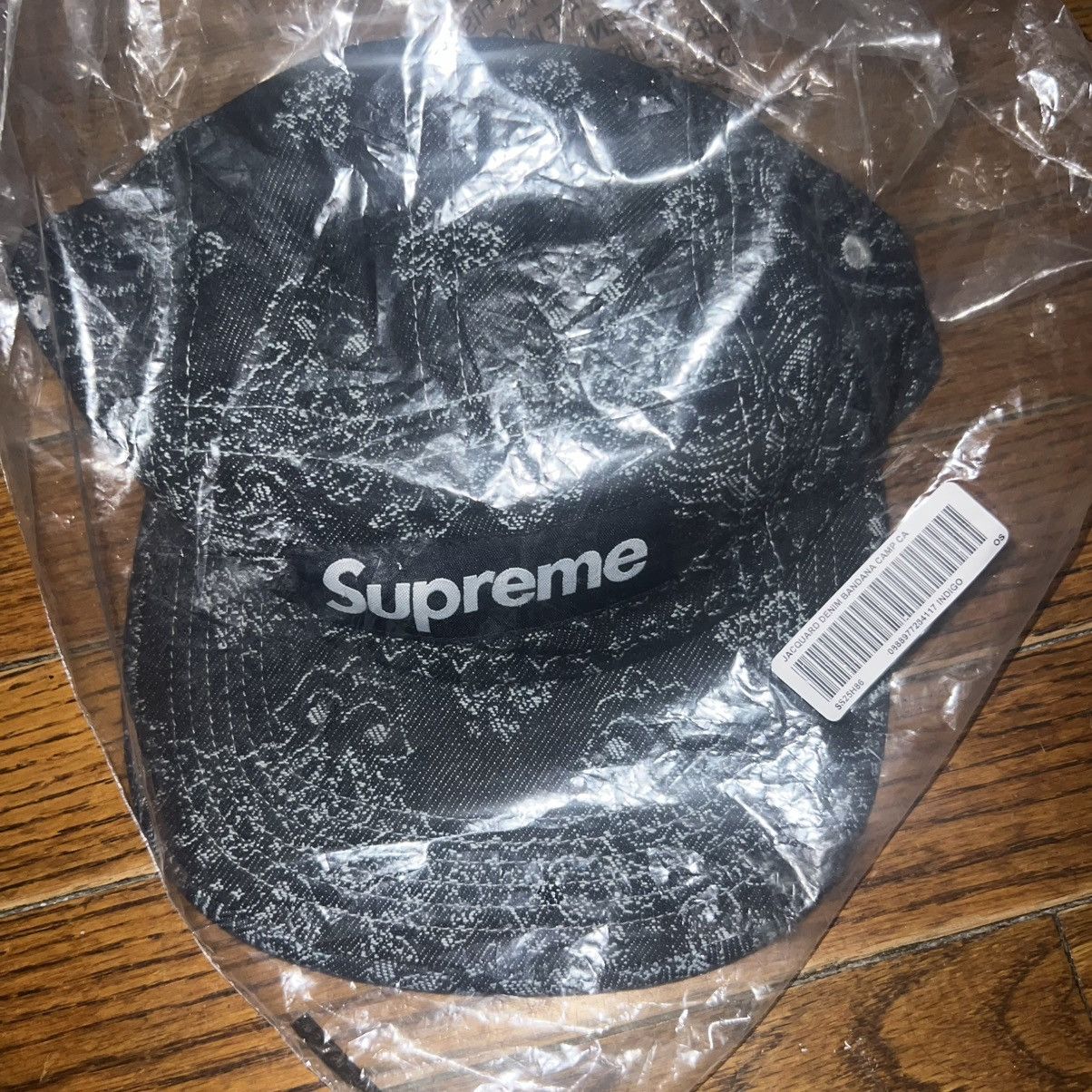 Supreme Supreme Bandana Jacquard Denim Camp Cap indigo Size:One Size Size ONE SIZE - 3 Thumbnail