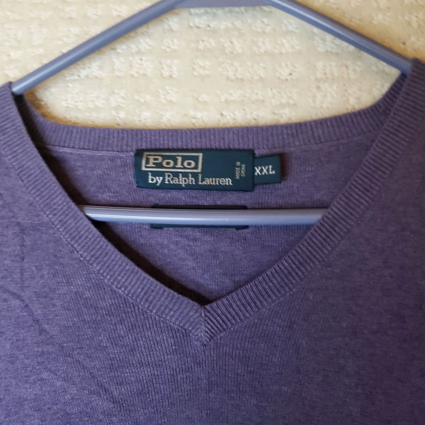 Ralph Lauren Polo Ralph Lauren Sweater Men XXL Purple Pullover V-Neck Long Sleeve Pima Cotton Kid? Size US XXL / EU 58 / 5 - 7 Thumbnail