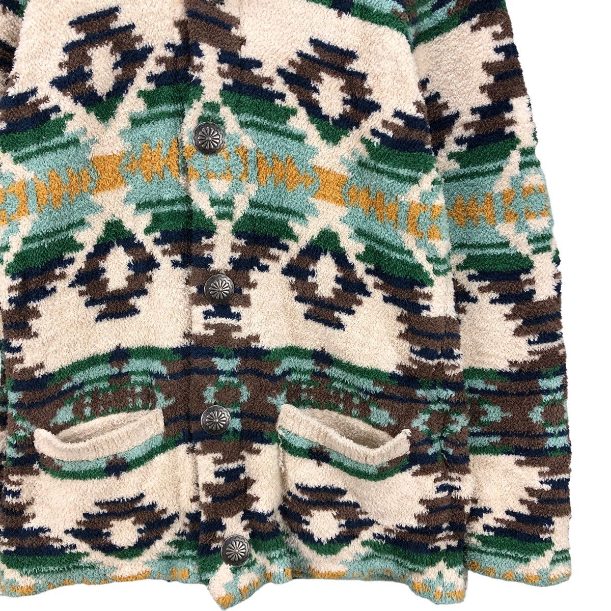 Aran Isles Knitwear Japanese Brand Nice Design Native Fleece Jacket Size US S / EU 44-46 / 1 - 3 Thumbnail