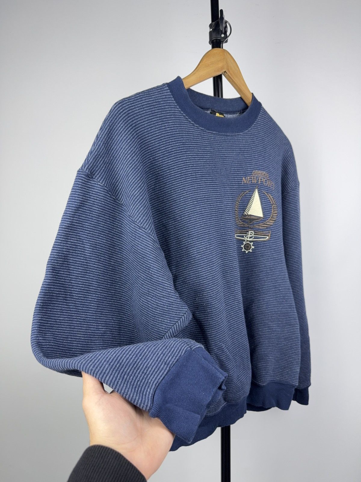Vintage 90s H.I. Miller Gold Newport Oregon Nautical Sweatshirt USA Size US M / EU 48-50 / 2 - 11 Thumbnail