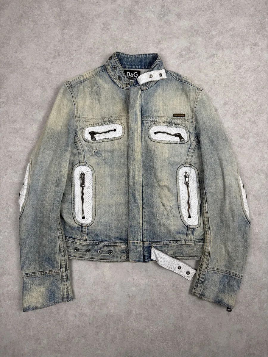 Dolce & Gabbana SS2005 Dolce & Gabbana Blue Apocalyptic Denim Jacket Size US S / EU 44-46 / 1 - 6 Thumbnail