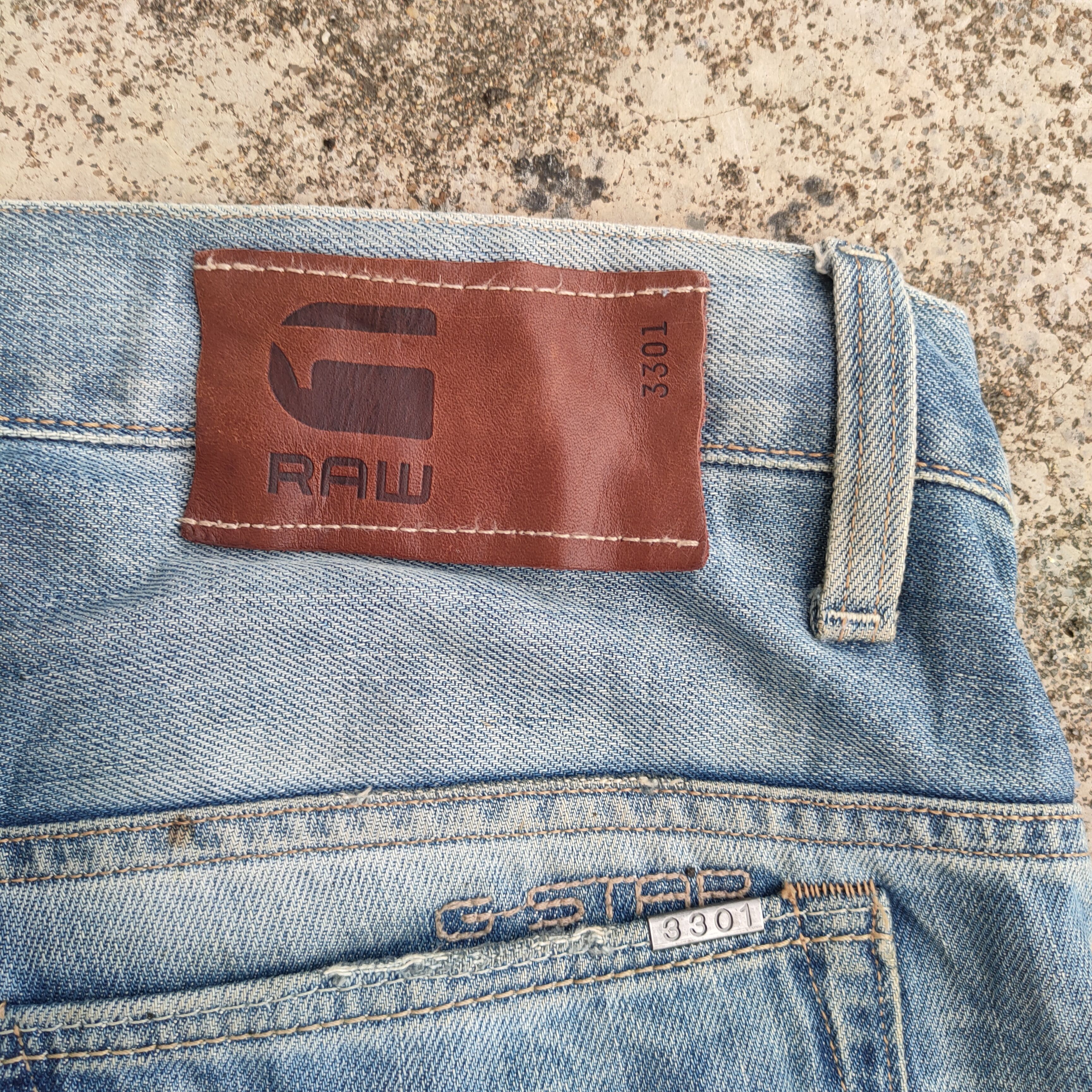 G-Star VINTAGE G RAW RIPPED FADED DENIM JEAN PANTS Size US 33 - 14 Thumbnail