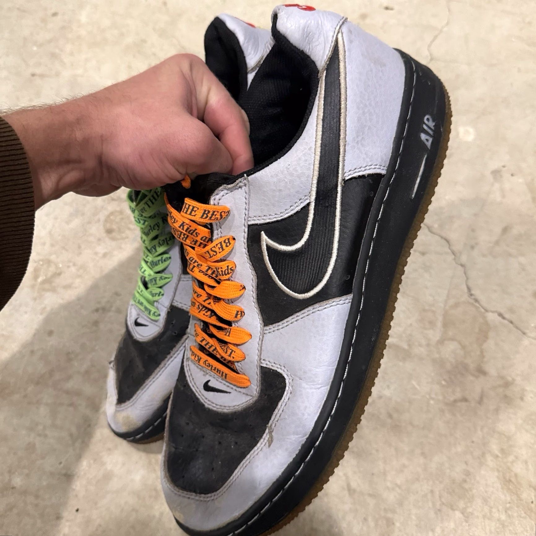 Nike VINTAGE Nike Air Force 1 Stealth Black Mens 12 306353-006 RARE Euro Exclusive Athletic Sneaker Size ONE SIZE - 5 Thumbnail